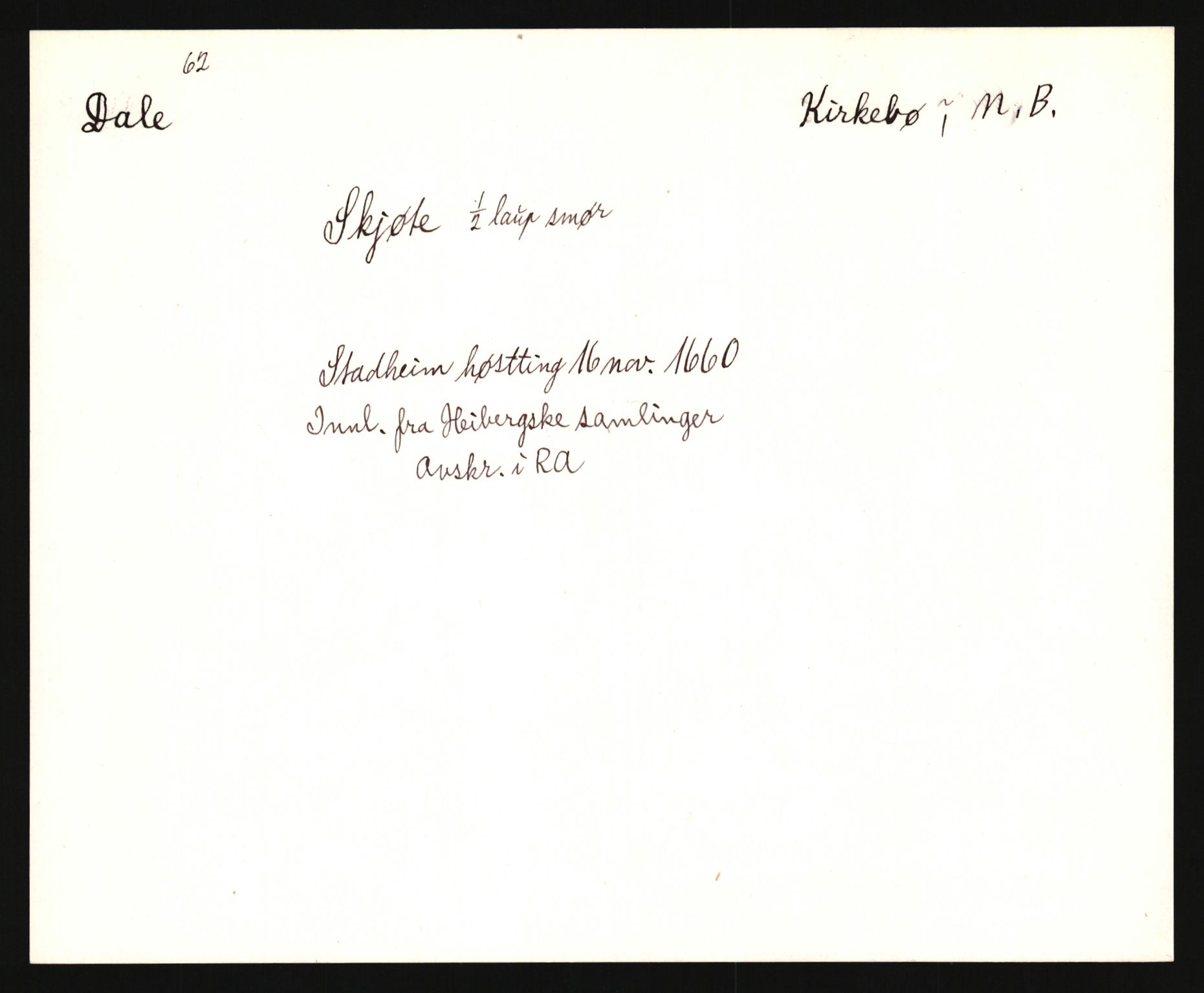 Riksarkivets diplomsamling, AV/RA-EA-5965/F35/F35e/L0030: Registreringssedler Sogn og Fjordane, 1400-1700, p. 285