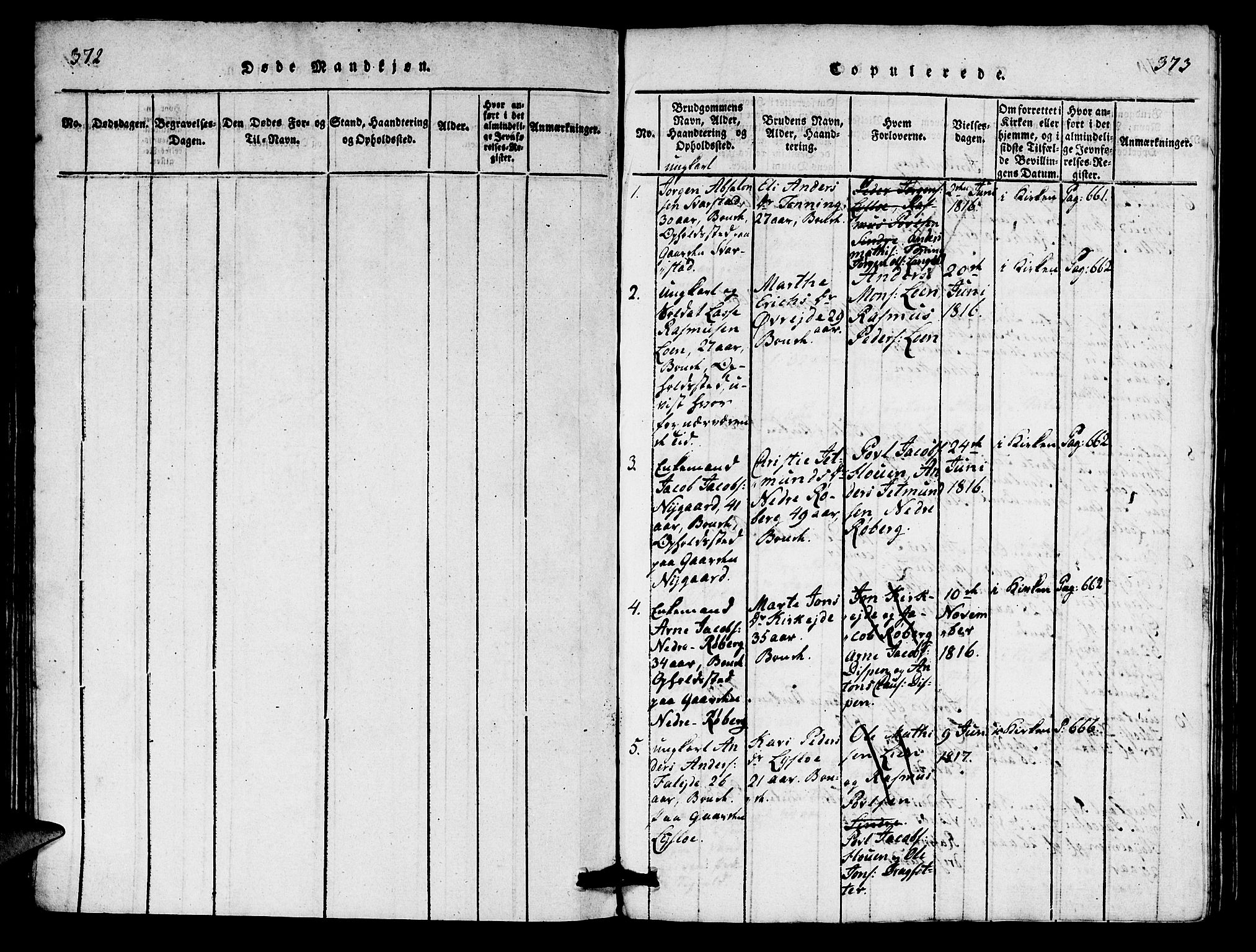 Innvik sokneprestembete, SAB/A-80501: Parish register (copy) no. A 1, 1816-1820, p. 372-373