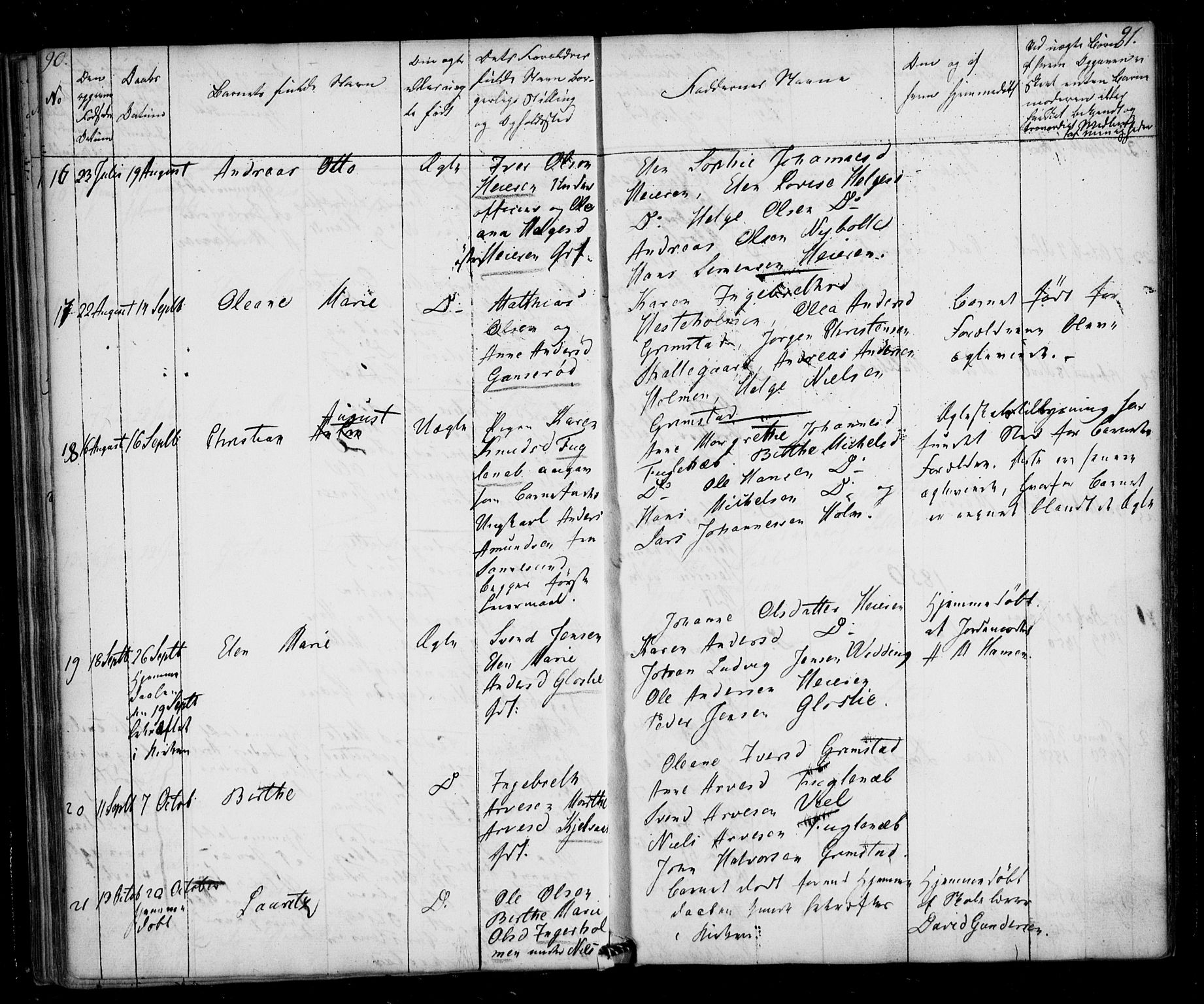 Borge prestekontor Kirkebøker, AV/SAO-A-10903/F/Fb/L0001: Parish register (official) no. II 1, 1836-1852, p. 90-91