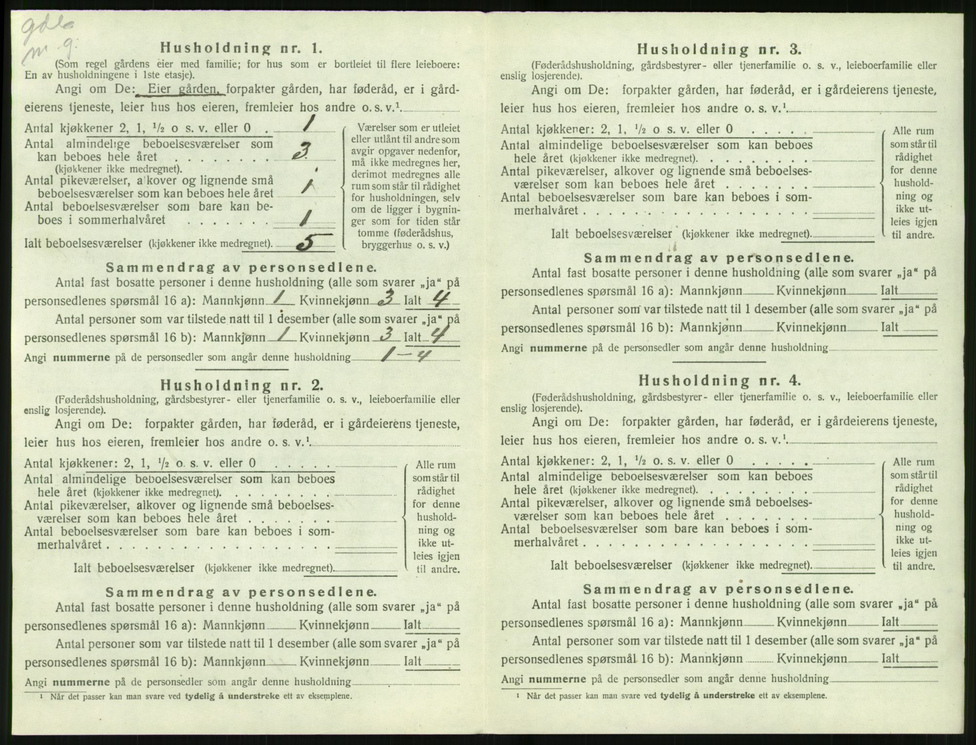 SAT, 1920 census for Ørsta, 1920, p. 609