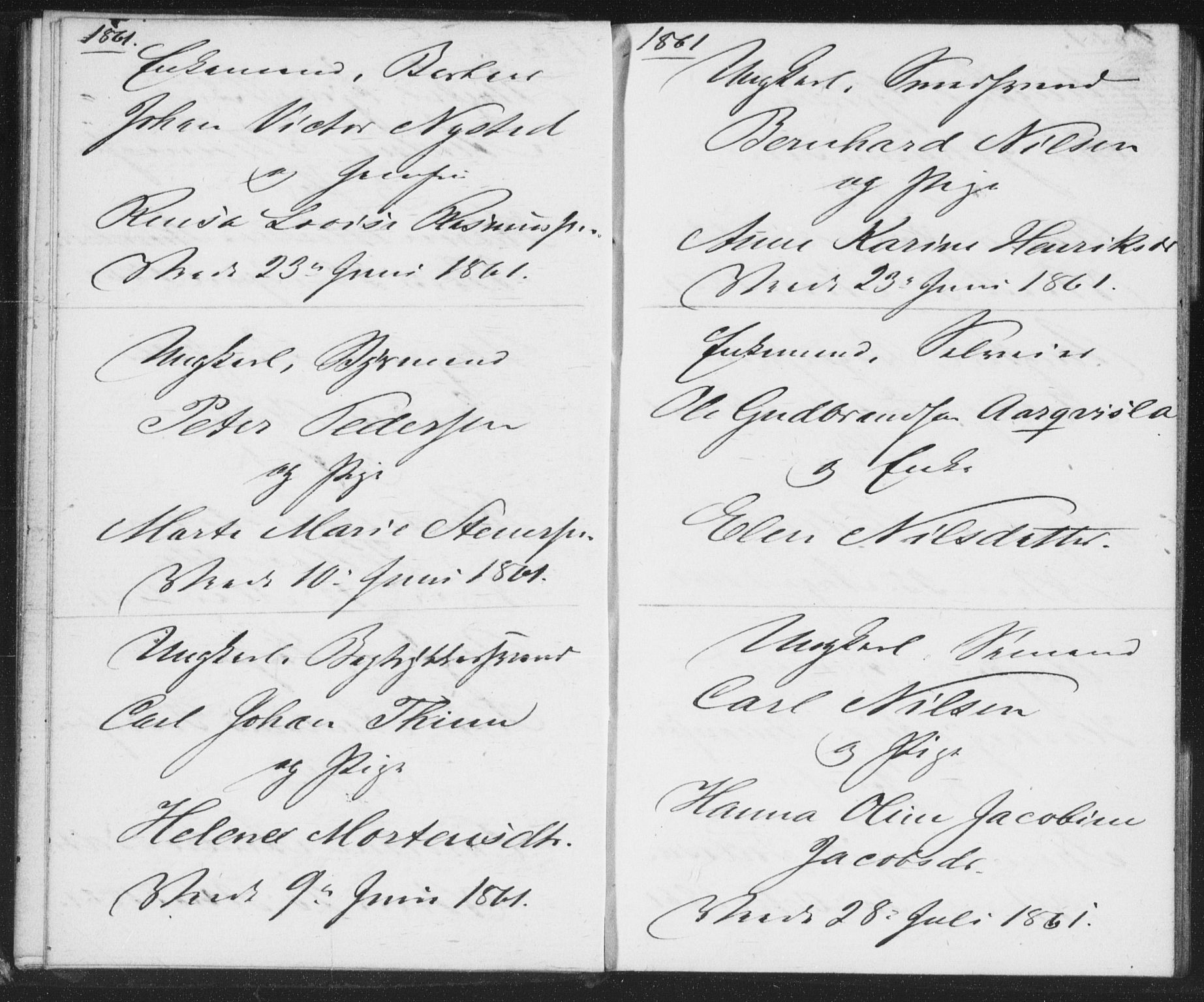 Bragernes kirkebøker, AV/SAKO-A-6/H/Ha/L0004: Banns register no. 4, 1860-1866