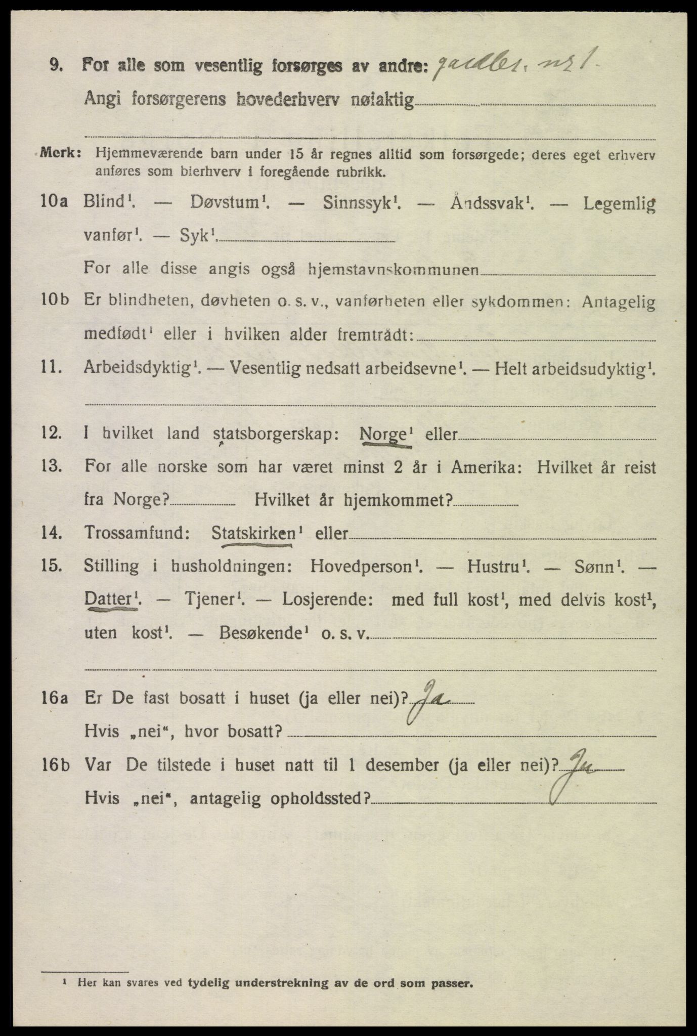 SAK, 1920 census for Eiken, 1920, p. 1664