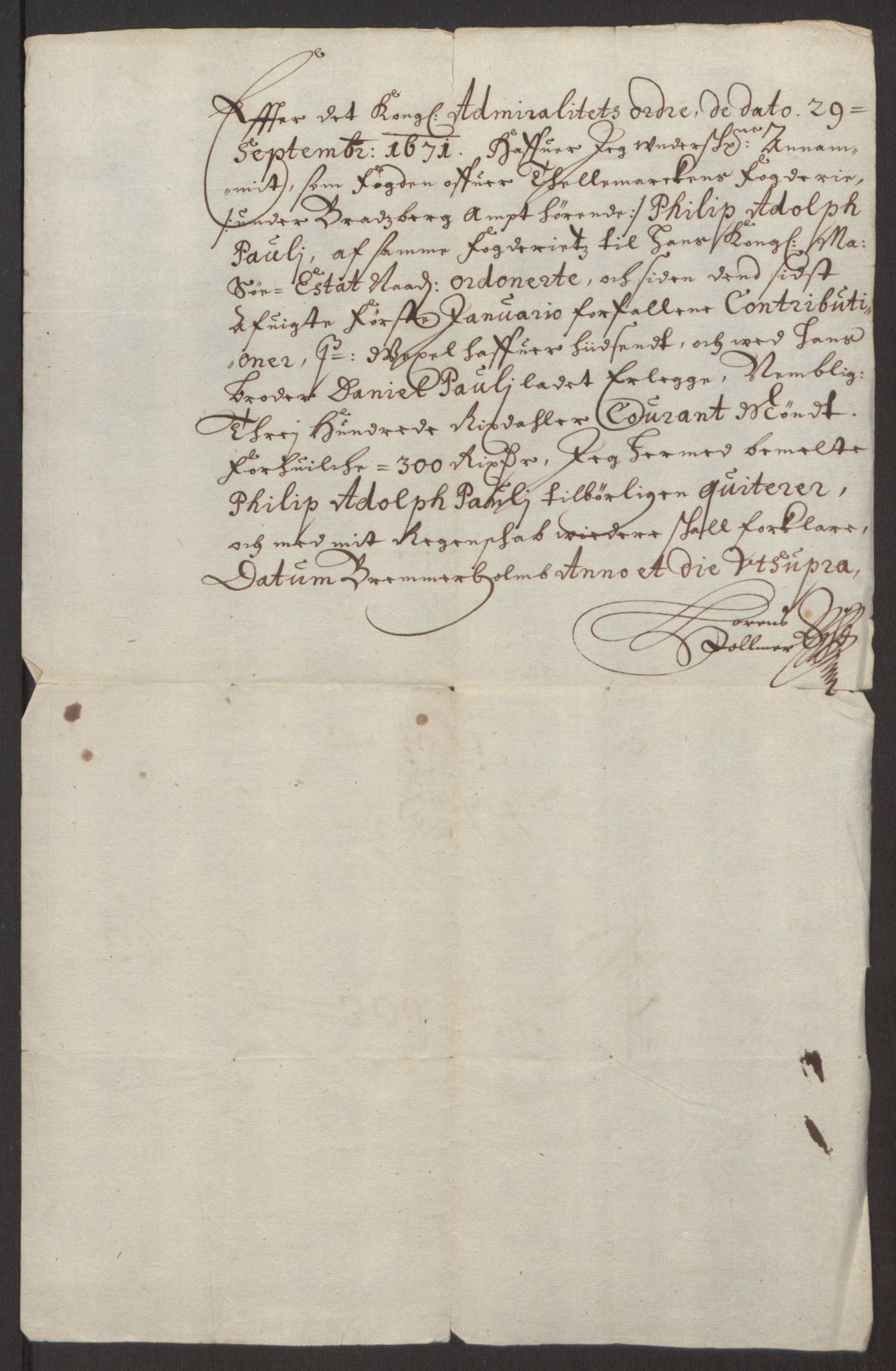 Rentekammeret inntil 1814, Reviderte regnskaper, Fogderegnskap, AV/RA-EA-4092/R35/L2060: Fogderegnskap Øvre og Nedre Telemark, 1671-1672, p. 223