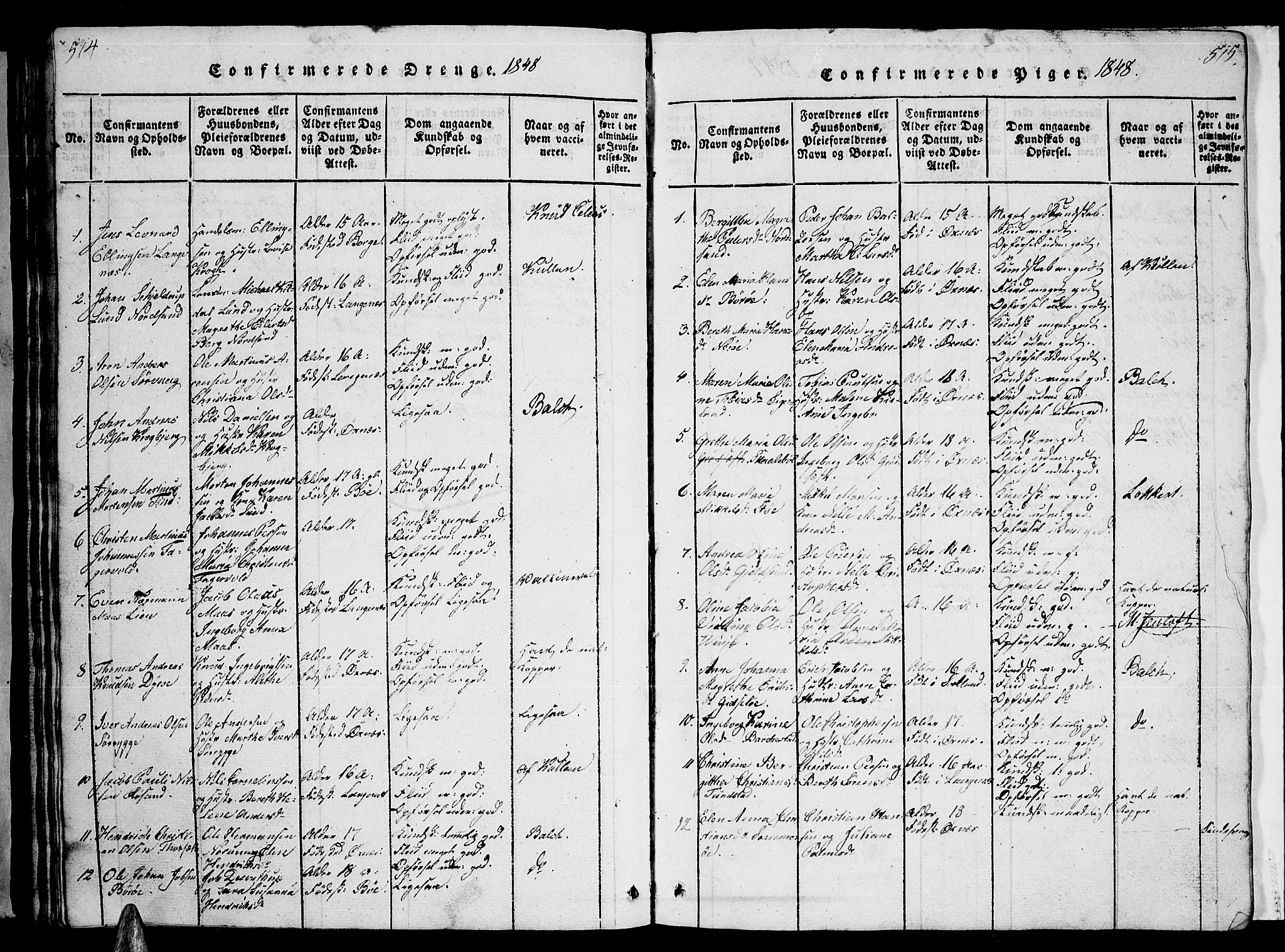 Ministerialprotokoller, klokkerbøker og fødselsregistre - Nordland, AV/SAT-A-1459/893/L1346: Parish register (copy) no. 893C01, 1820-1858, p. 514-515