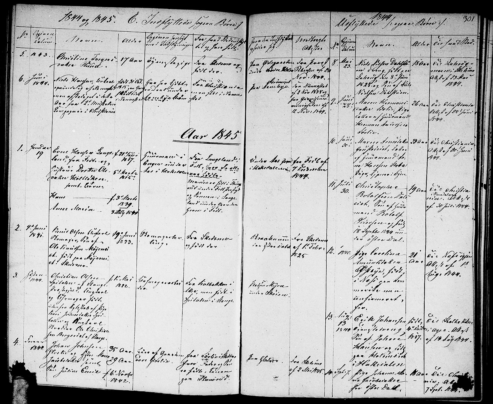 Nittedal prestekontor Kirkebøker, SAO/A-10365a/F/Fa/L0004: Parish register (official) no. I 4, 1836-1849, p. 301