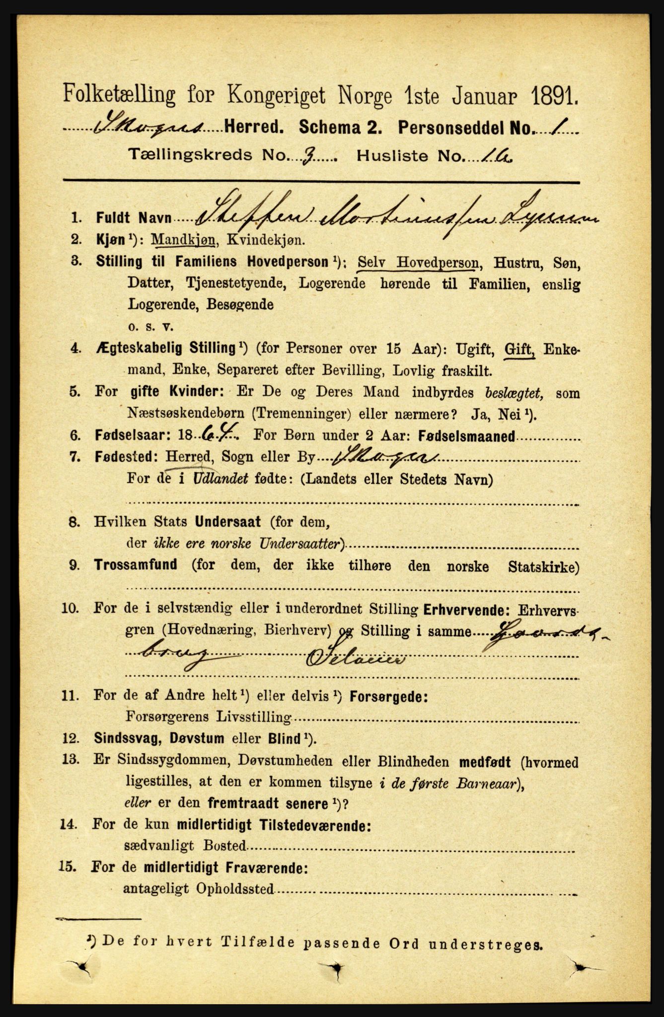 RA, 1891 census for 1719 Skogn, 1891, p. 1731