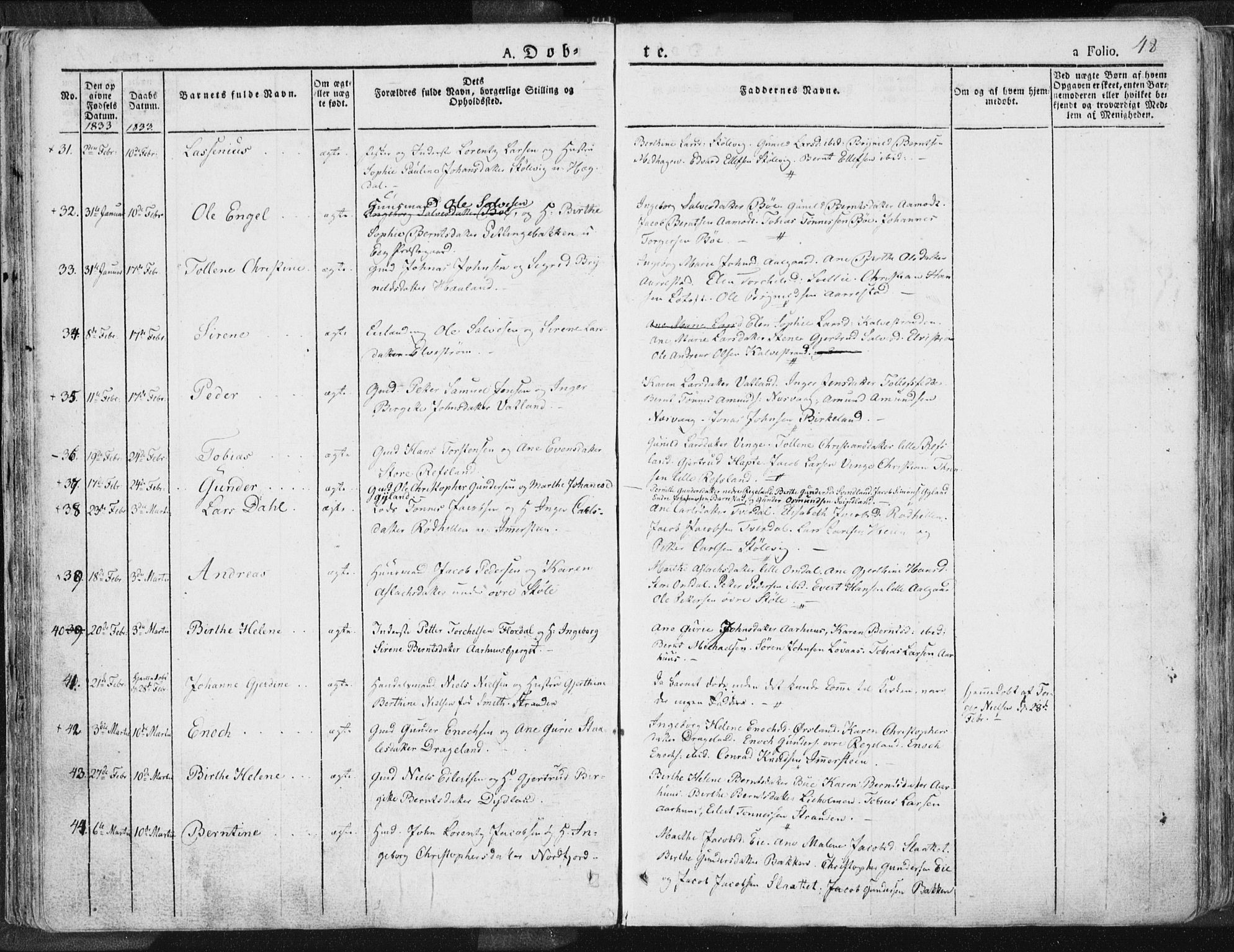 Sokndal sokneprestkontor, AV/SAST-A-101808: Parish register (official) no. A 7.1, 1826-1842, p. 48