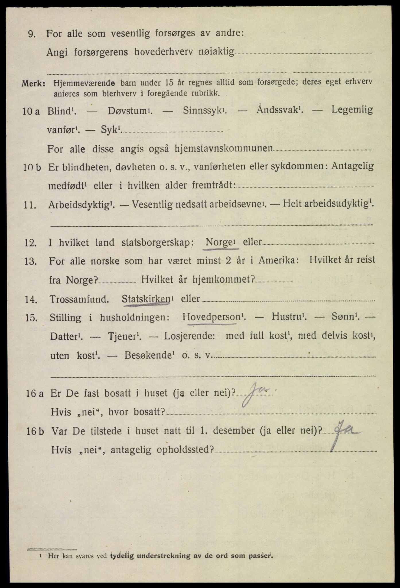 SAH, 1920 census for Romedal, 1920, p. 2064