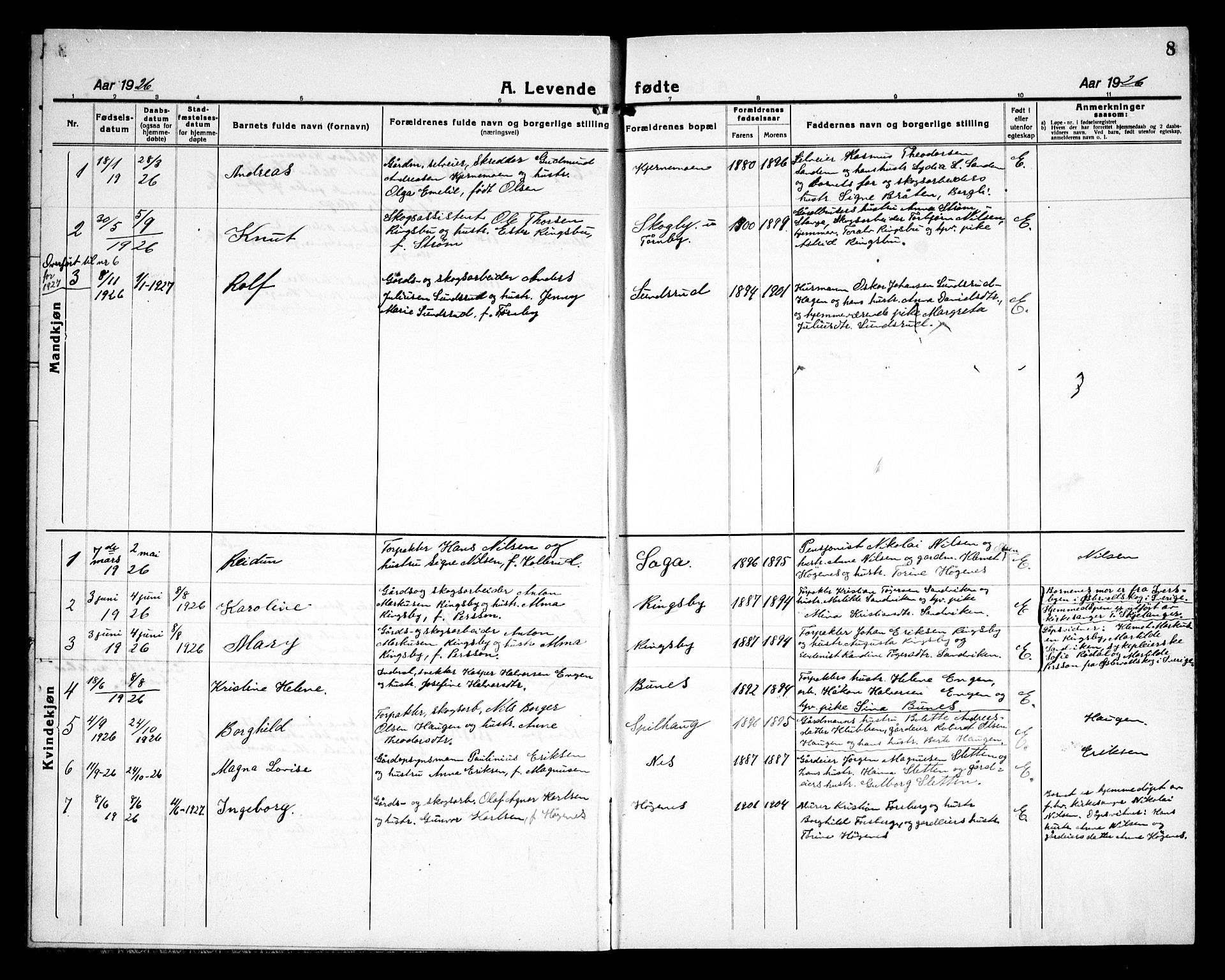 Rødenes prestekontor Kirkebøker, SAO/A-2005/G/Gb/L0003: Parish register (copy) no. II 3, 1922-1936, p. 8