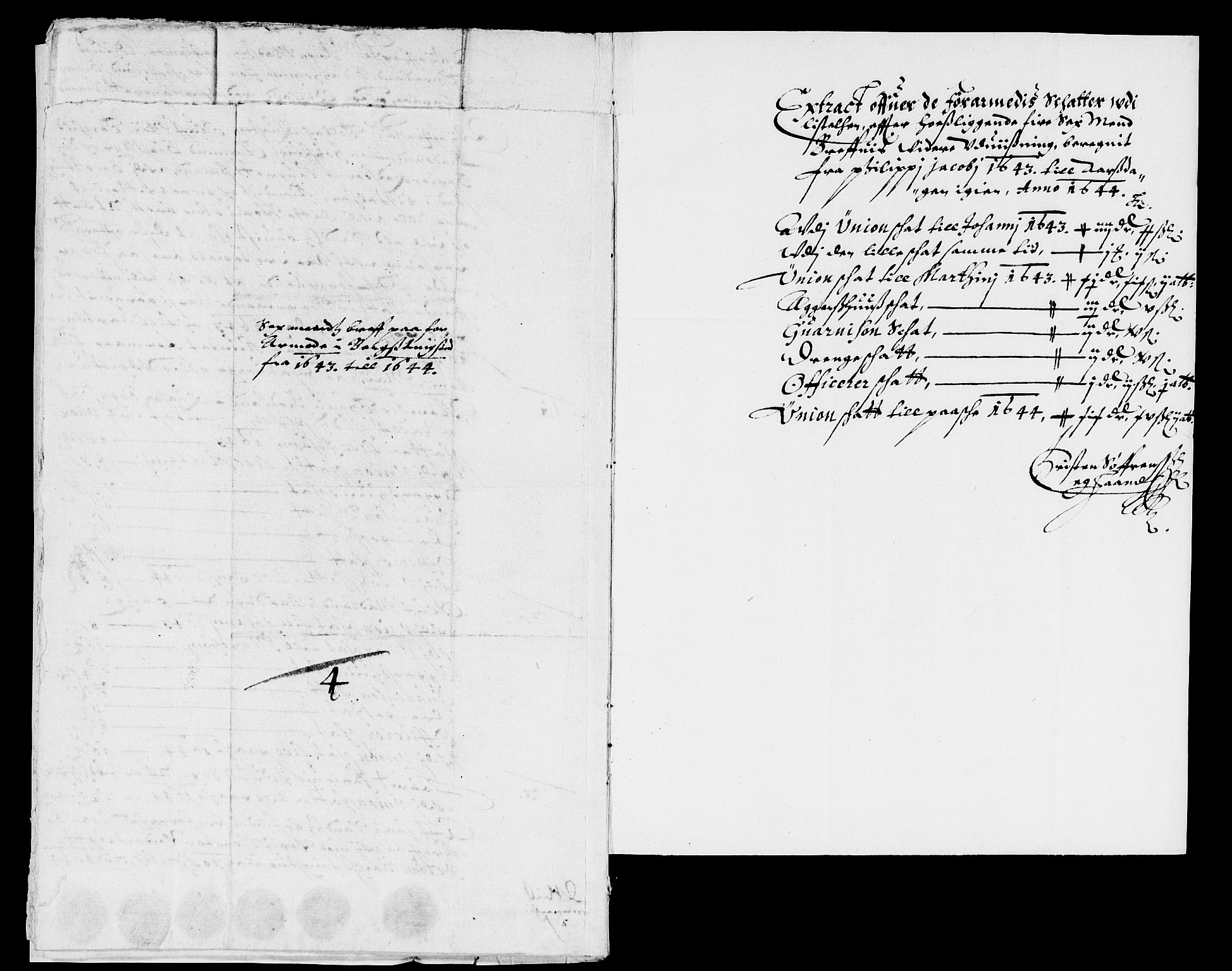 Rentekammeret inntil 1814, Reviderte regnskaper, Lensregnskaper, AV/RA-EA-5023/R/Rb/Rbr/L0014: Lista len, 1641-1644