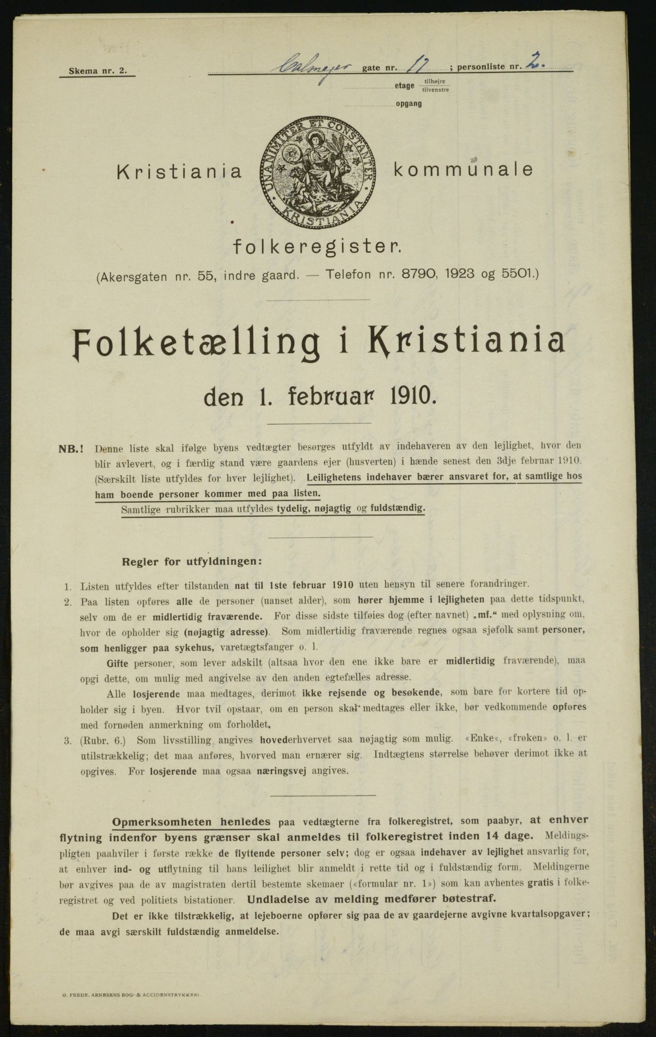 OBA, Municipal Census 1910 for Kristiania, 1910, p. 11042