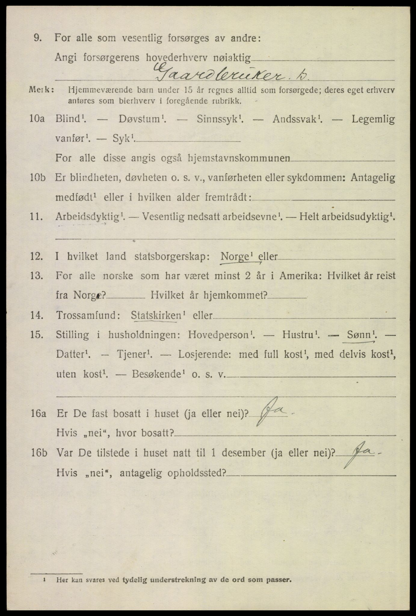 SAH, 1920 census for Folldal, 1920, p. 2990