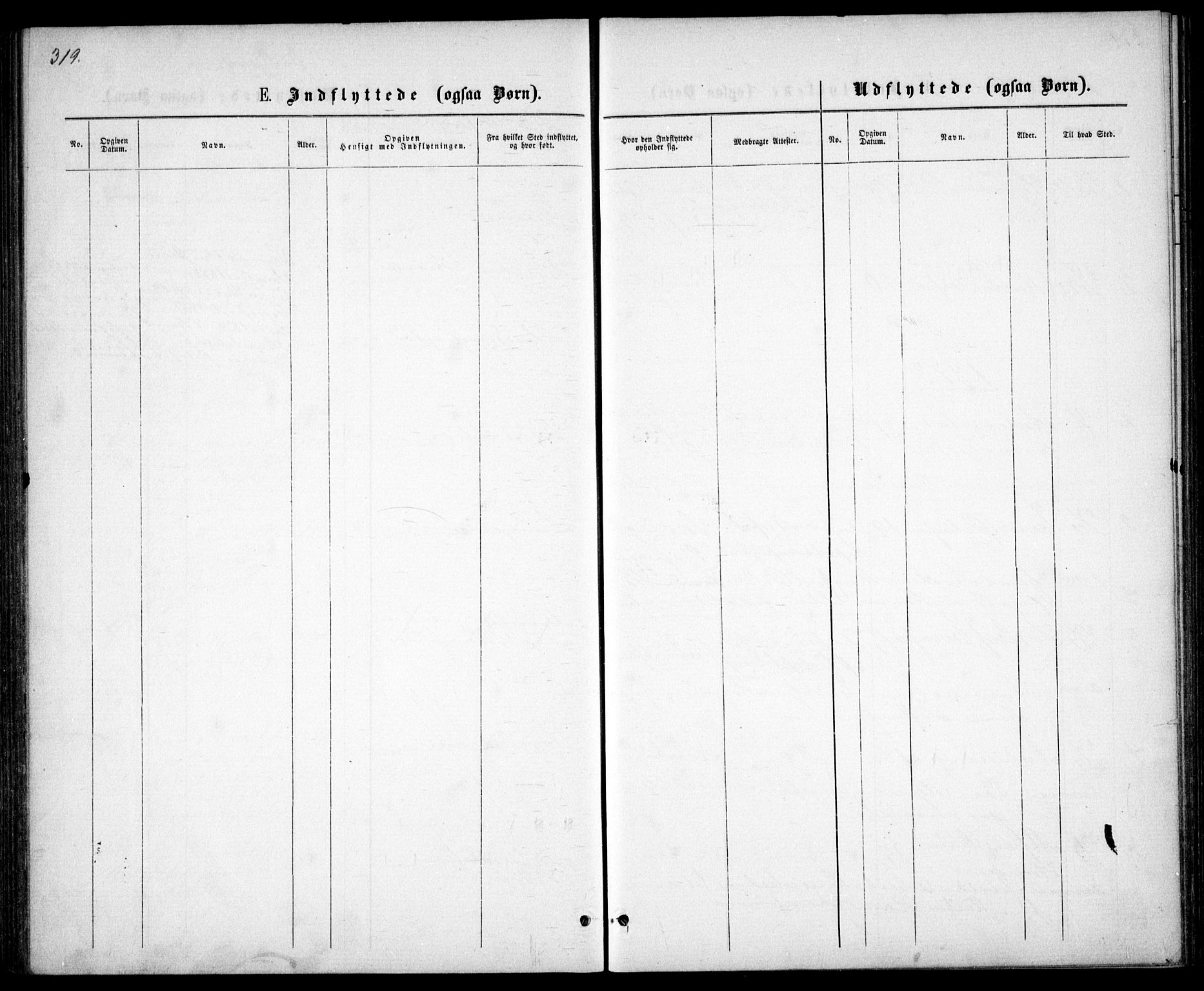 Garnisonsmenigheten Kirkebøker, AV/SAO-A-10846/G/Ga/L0006: Parish register (copy) no. 6, 1860-1880, p. 319