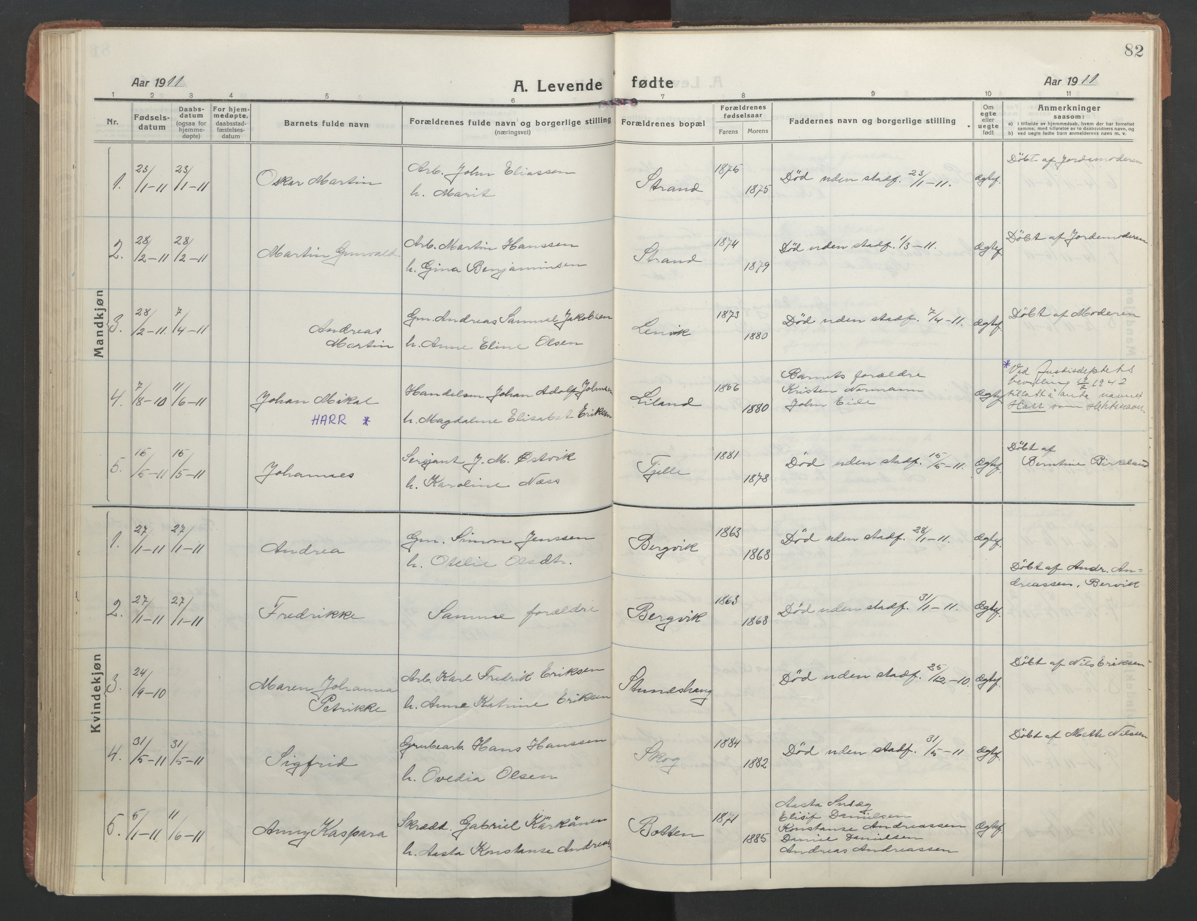 Ministerialprotokoller, klokkerbøker og fødselsregistre - Nordland, AV/SAT-A-1459/863/L0900: Parish register (official) no. 863A12, 1906-1915, p. 82