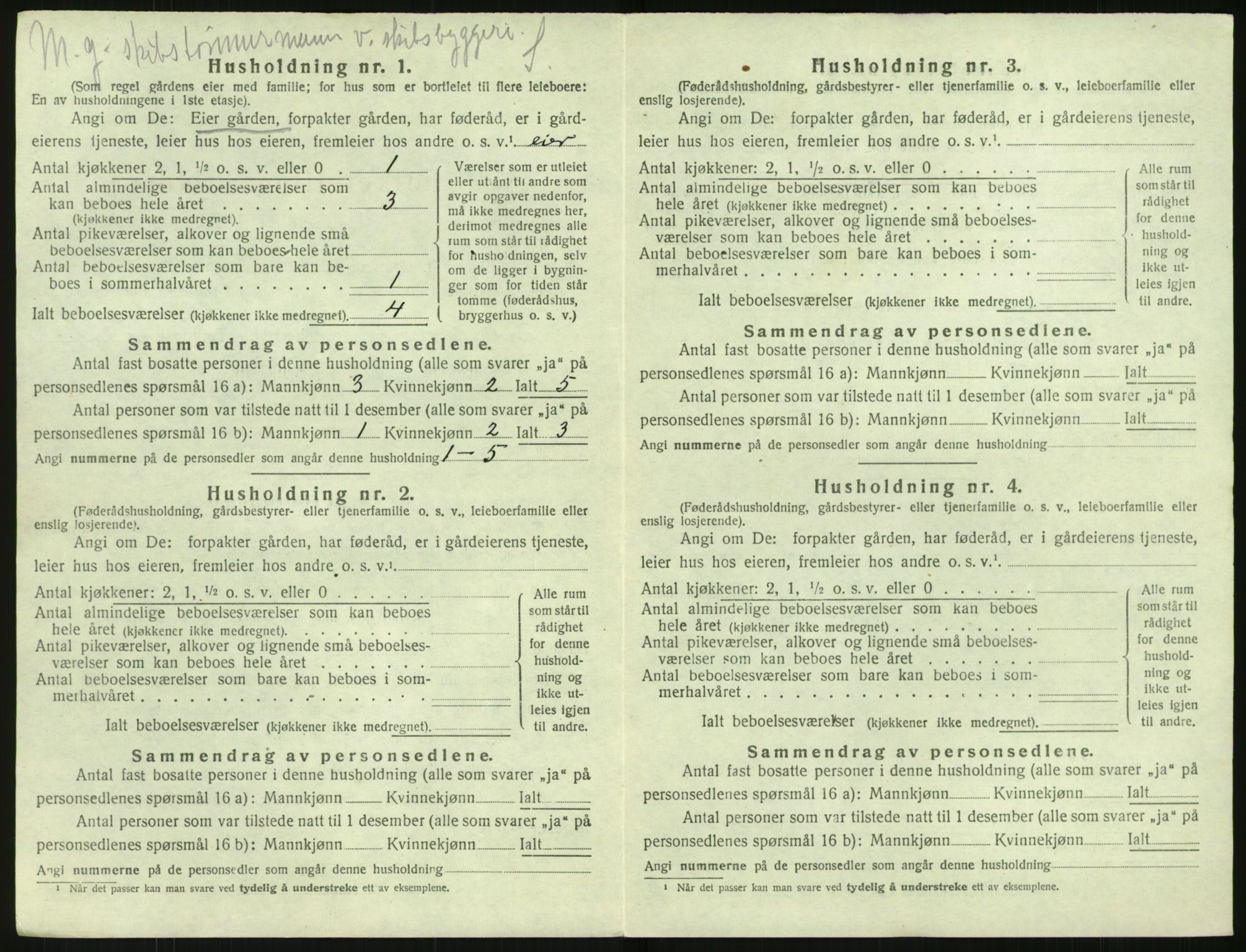 SAK, 1920 census for Søndeled, 1920, p. 338