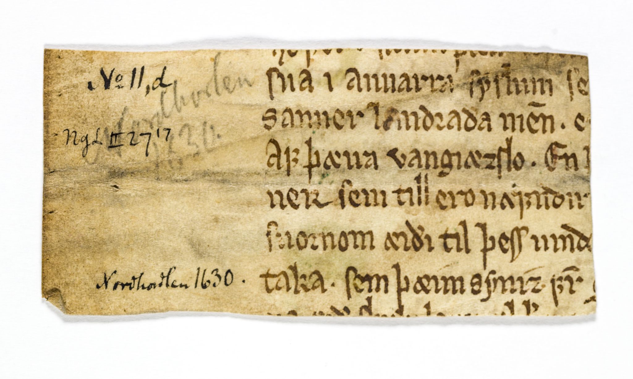 Riksarkivets diplomsamling, AV/RA-EA-5965/F26/L0003: Norrøne membranfragmenter bestand 11-30, 1100-1536, p. 8