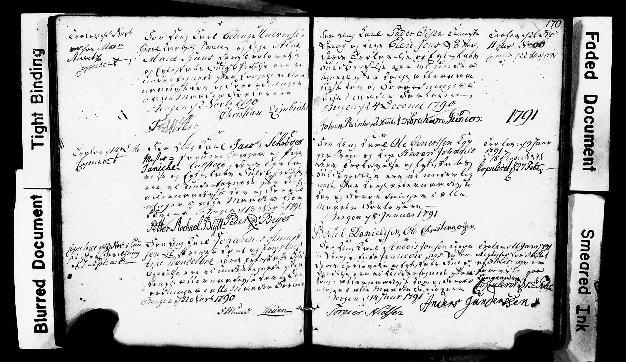 Domkirken sokneprestembete, SAB/A-74801: Best man's statements no. II.5.1, 1767-1792, p. 170