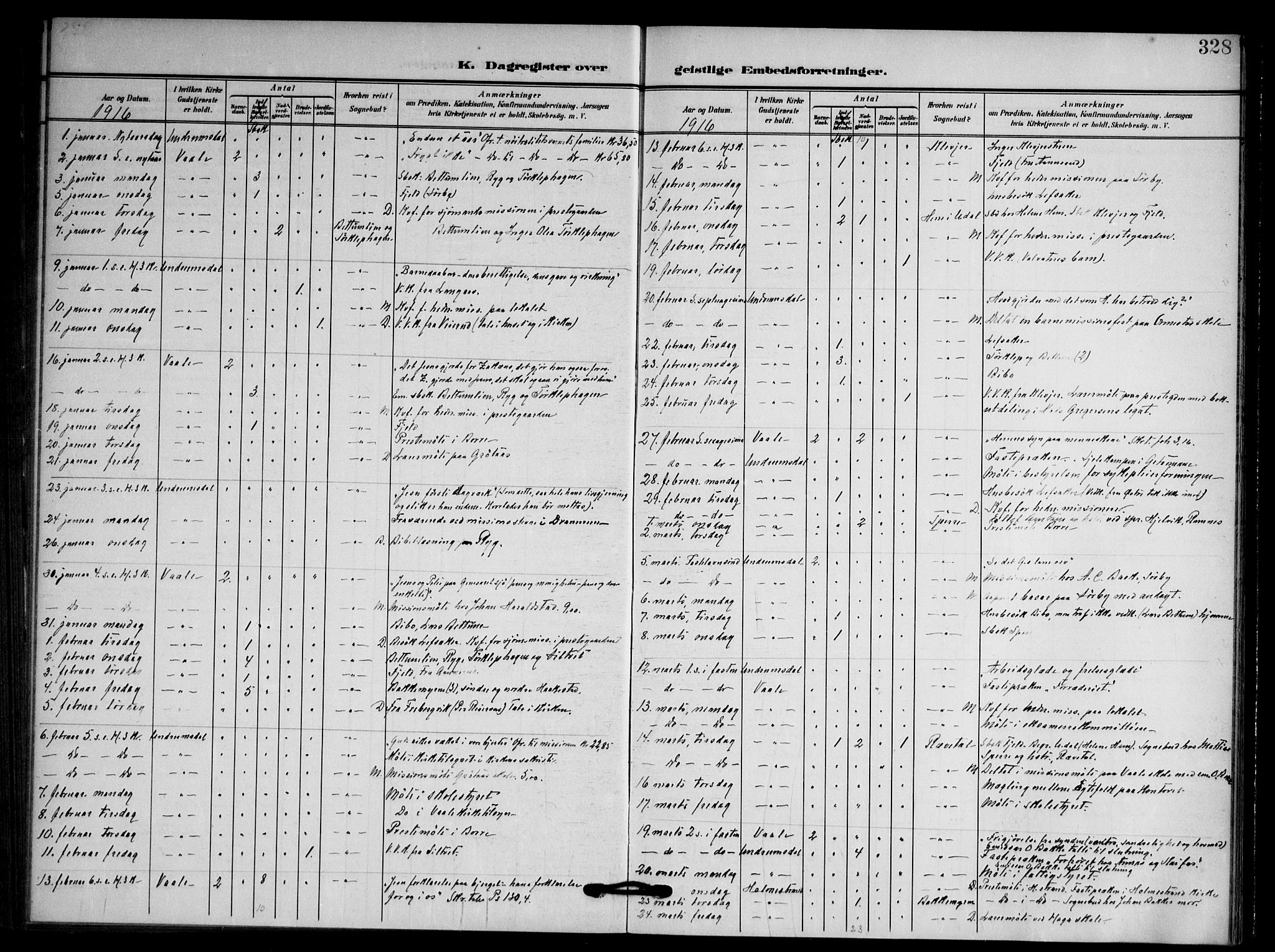 Våle kirkebøker, AV/SAKO-A-334/F/Fa/L0012: Parish register (official) no. I 12, 1907-1934, p. 328