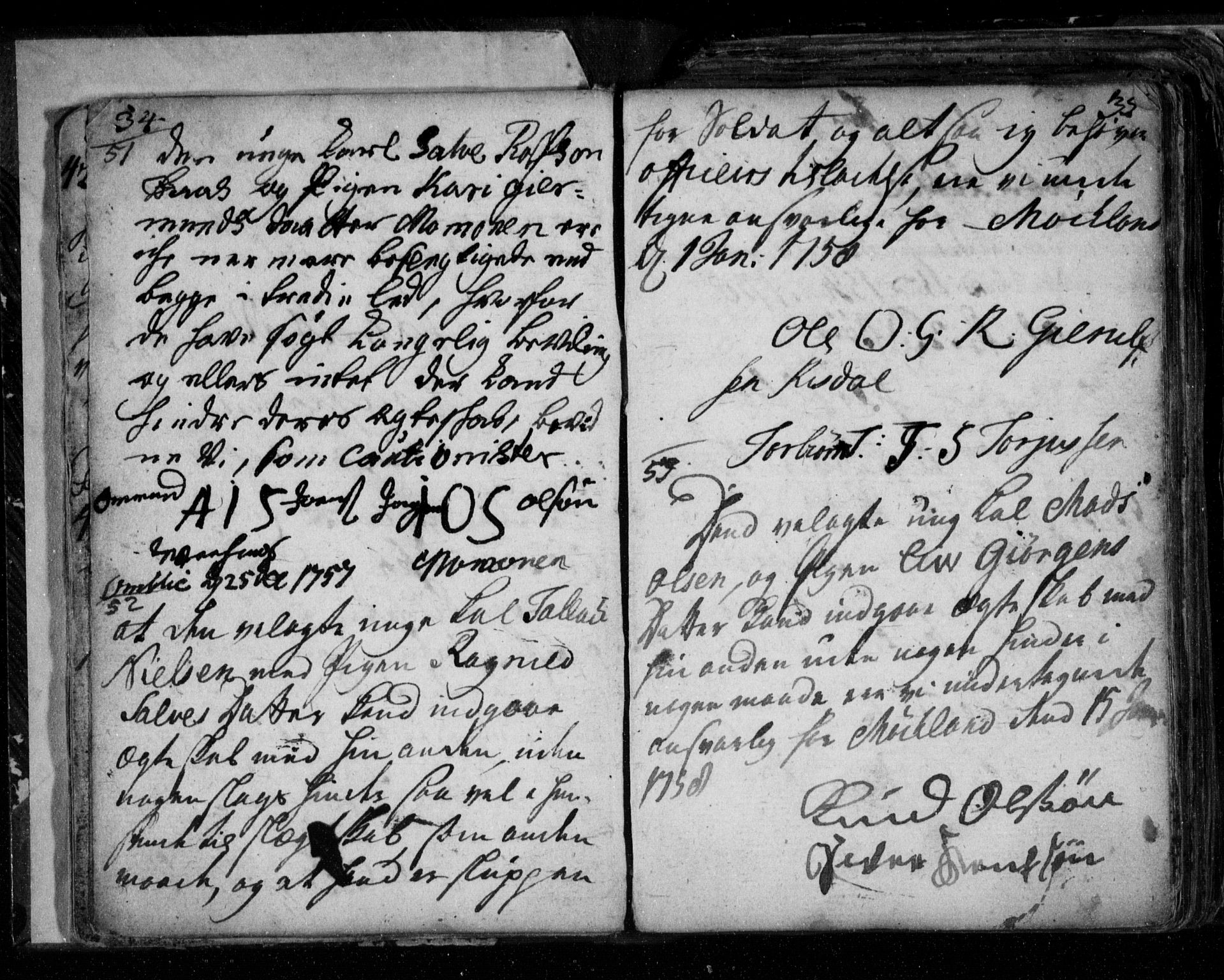 Åmli sokneprestkontor, AV/SAK-1111-0050/F/Fe/L0001: Best man's statements no. A VI 40, 1754-1799, p. 34-35