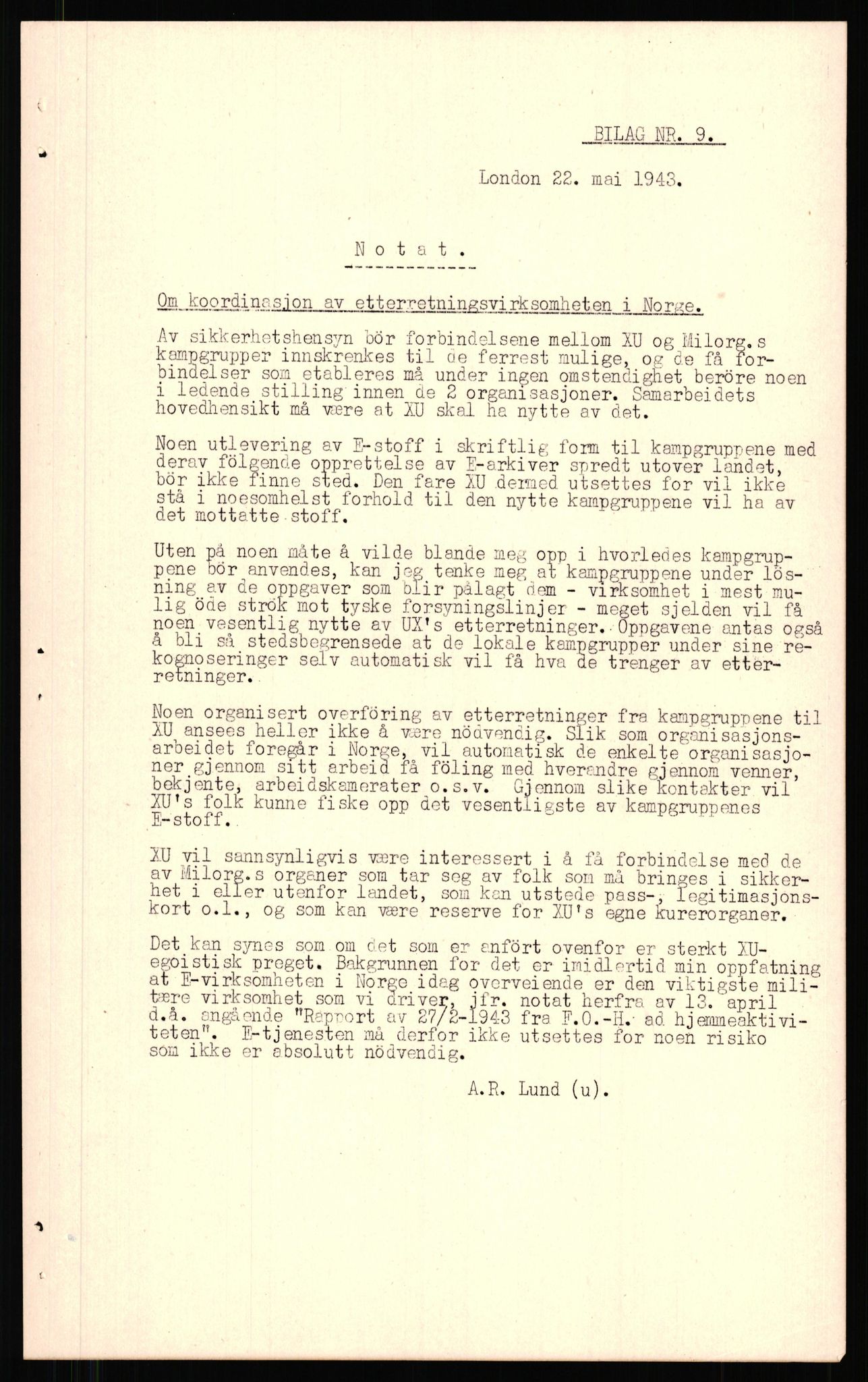 Forsvaret, Forsvarets krigshistoriske avdeling, RA/RAFA-2017/Y/Yf/L0211: II-C-11-2140  -  Forsvarets overkommandos virksomhet utenfor Norge, 1940-1945, p. 418