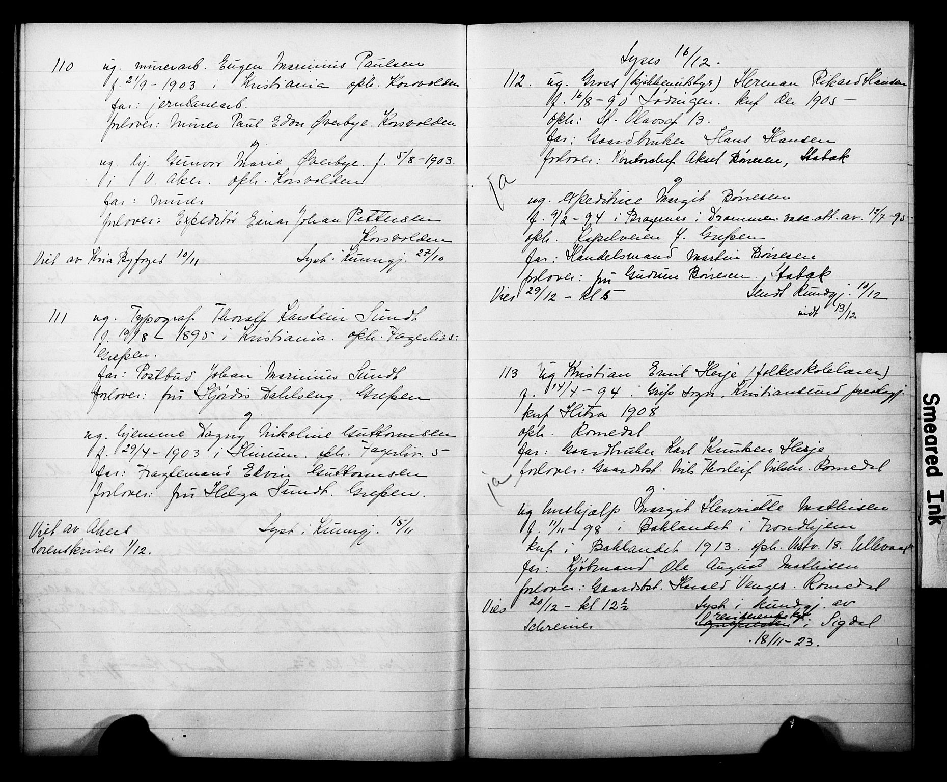 Vestre Aker prestekontor Kirkebøker, SAO/A-10025/H/Ha/L0005: Banns register no. 5, 1922-1929