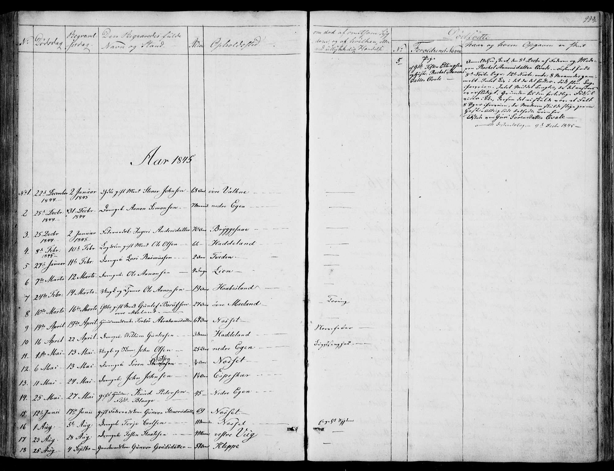 Hægebostad sokneprestkontor, AV/SAK-1111-0024/F/Fa/Fab/L0002: Parish register (official) no. A 2, 1836-1872, p. 223
