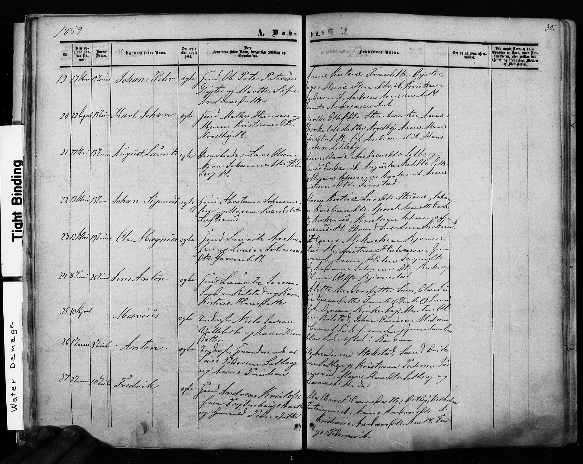 Ås prestekontor Kirkebøker, AV/SAO-A-10894/F/Fa/L0007: Parish register (official) no. I 7, 1854-1870, p. 30