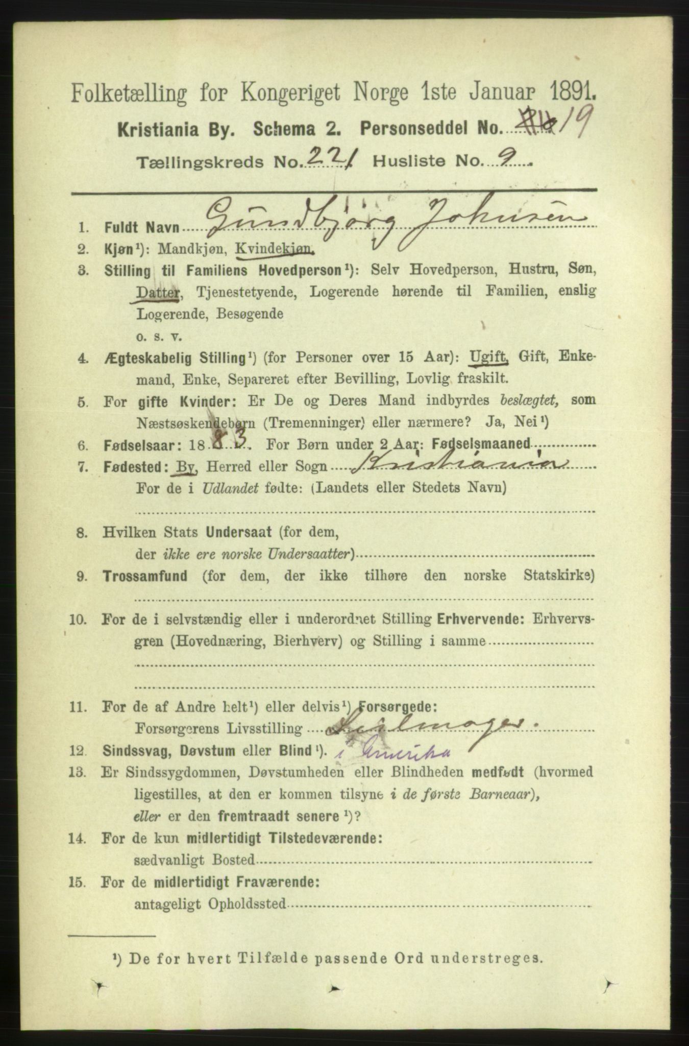 RA, 1891 census for 0301 Kristiania, 1891, p. 132411