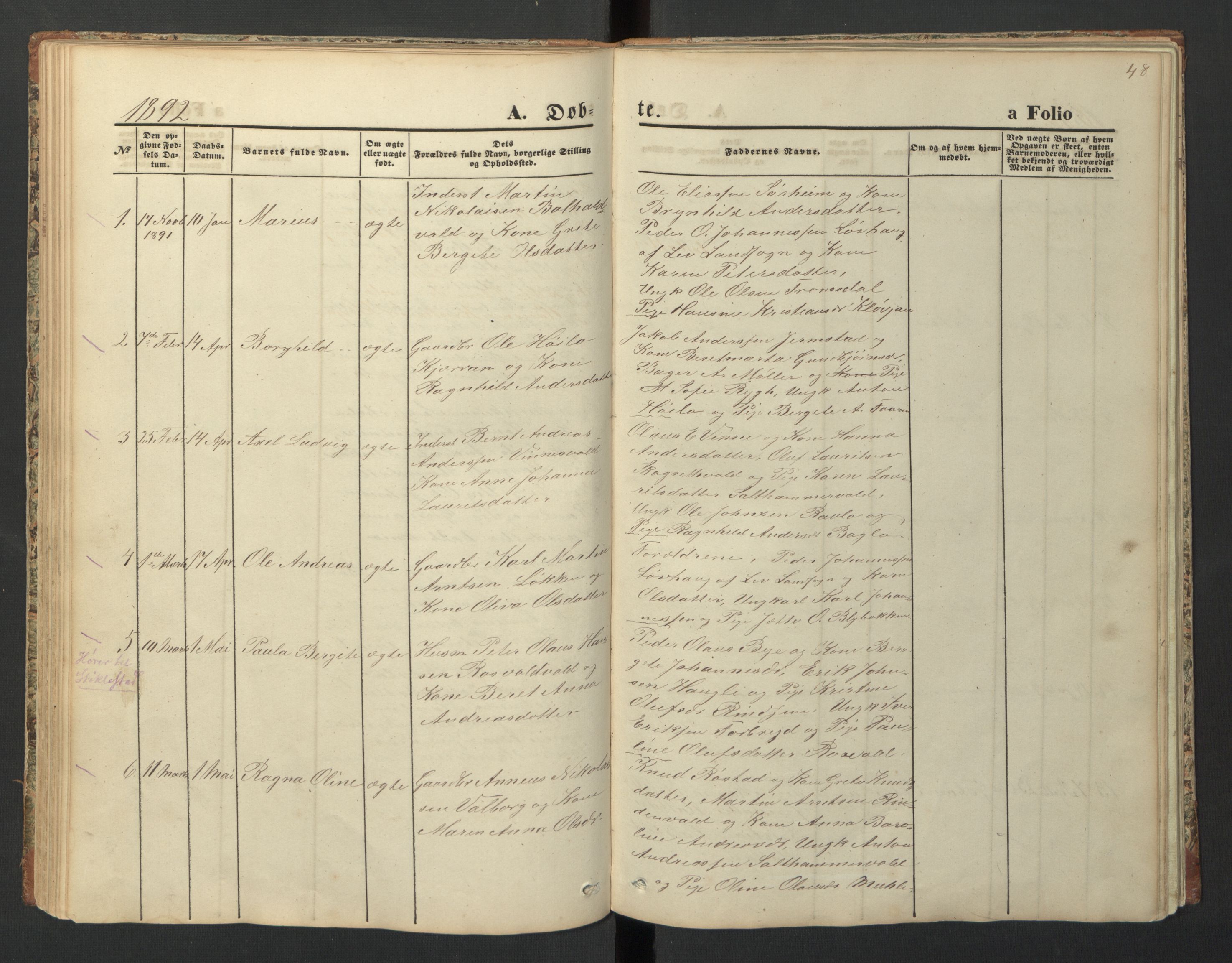 Ministerialprotokoller, klokkerbøker og fødselsregistre - Nord-Trøndelag, SAT/A-1458/726/L0271: Parish register (copy) no. 726C02, 1869-1897, p. 48