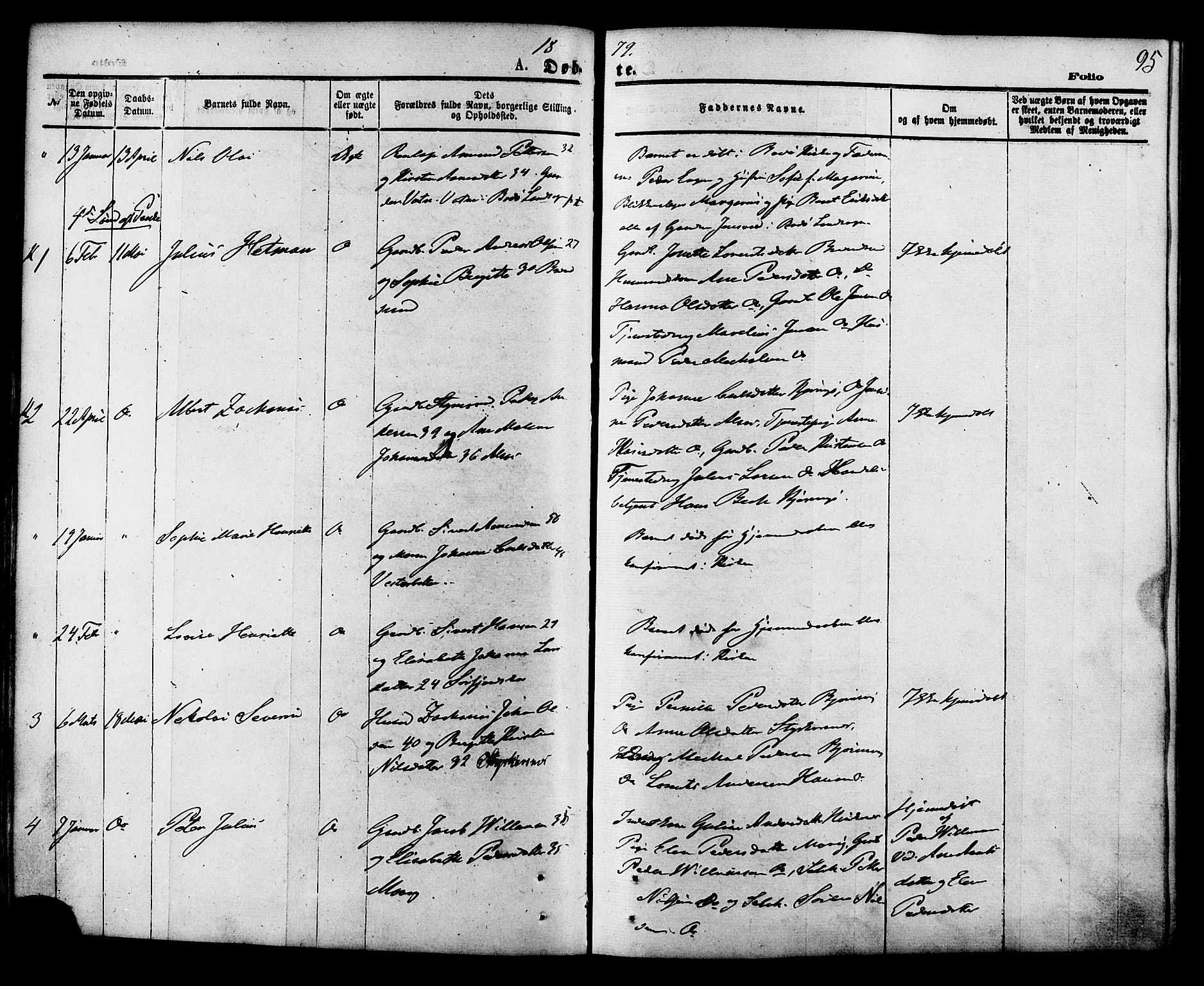 Ministerialprotokoller, klokkerbøker og fødselsregistre - Nordland, SAT/A-1459/853/L0771: Parish register (official) no. 853A10, 1870-1881, p. 95