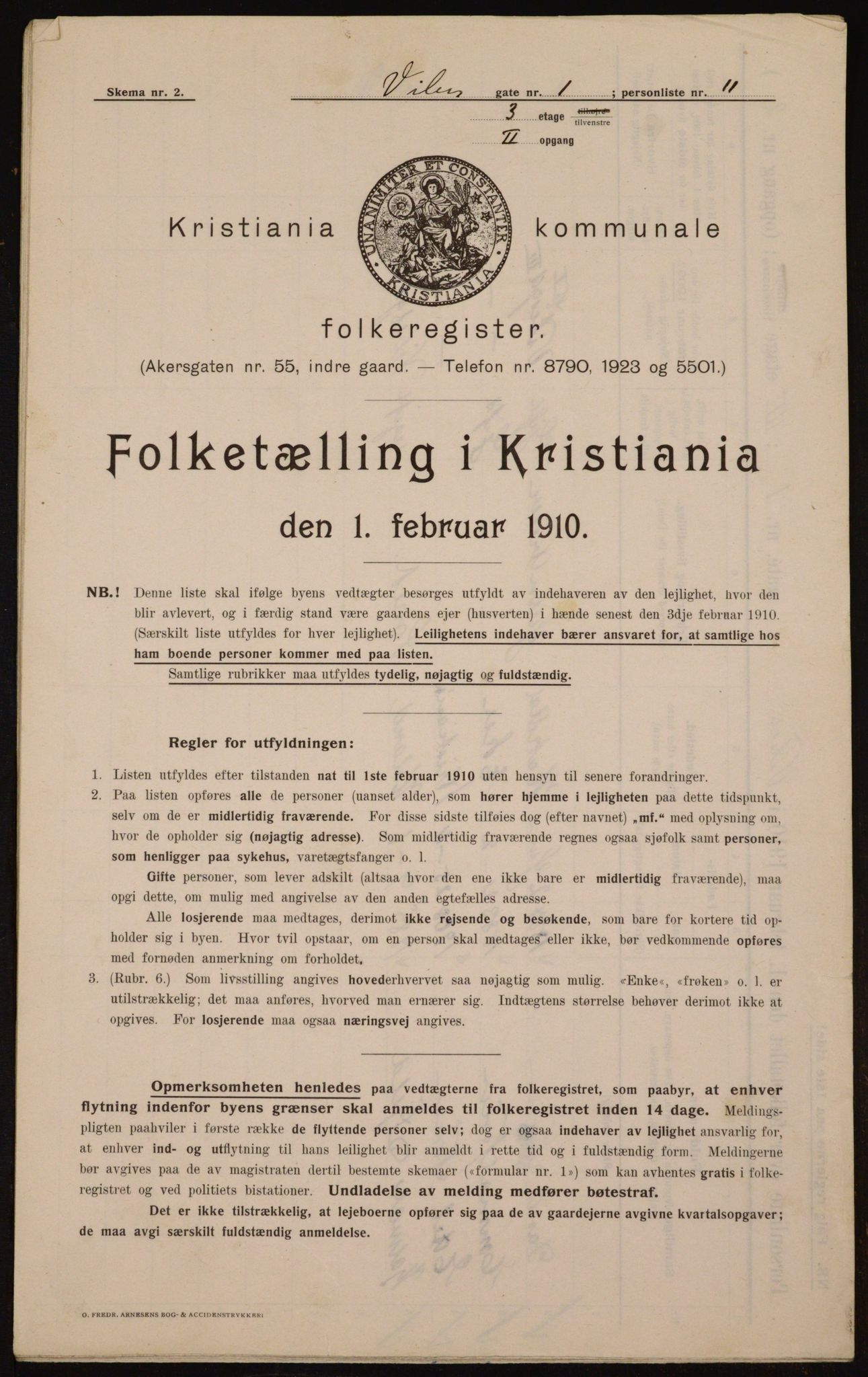 OBA, Municipal Census 1910 for Kristiania, 1910, p. 116192