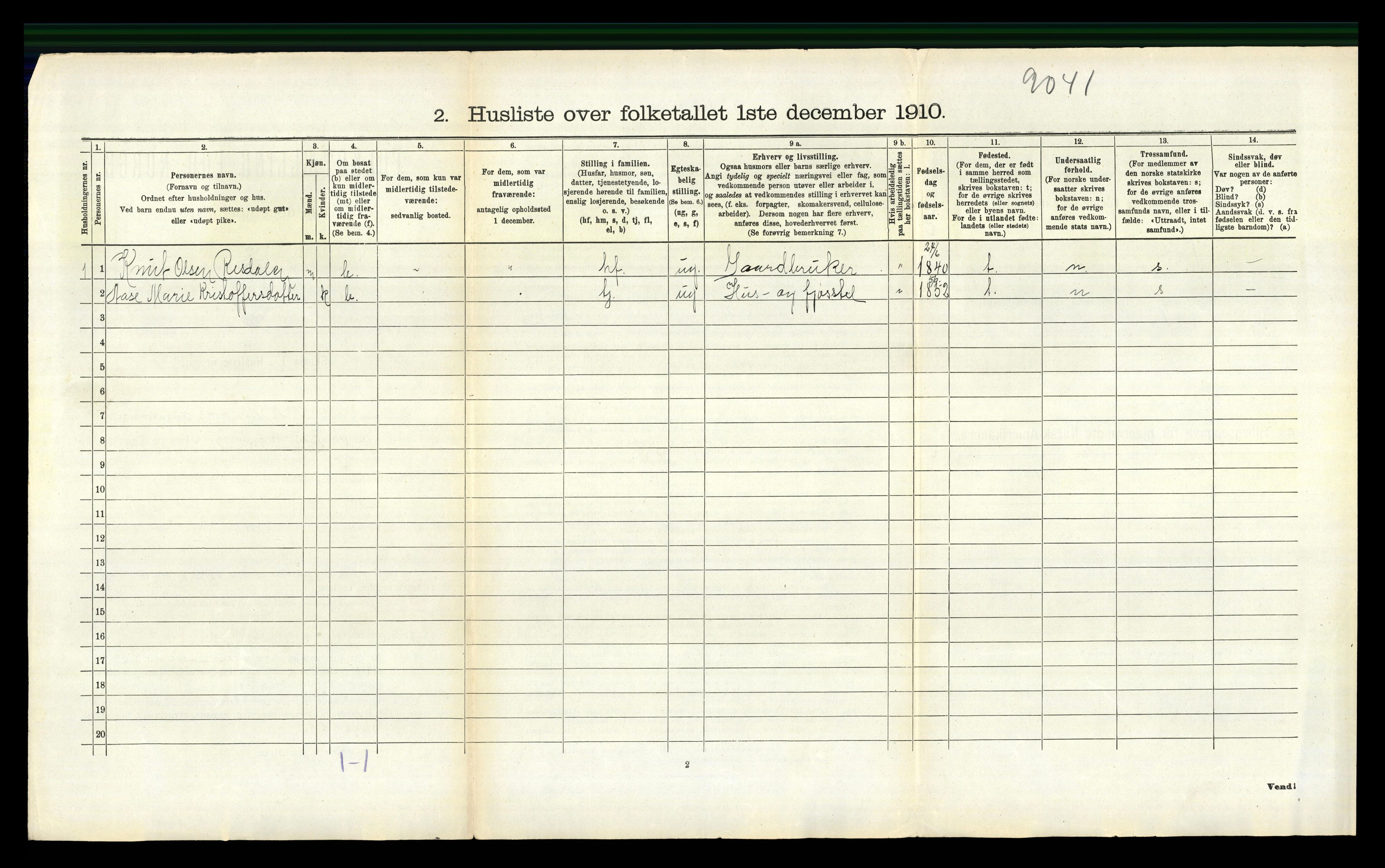 RA, 1910 census for Drangedal, 1910, p. 278