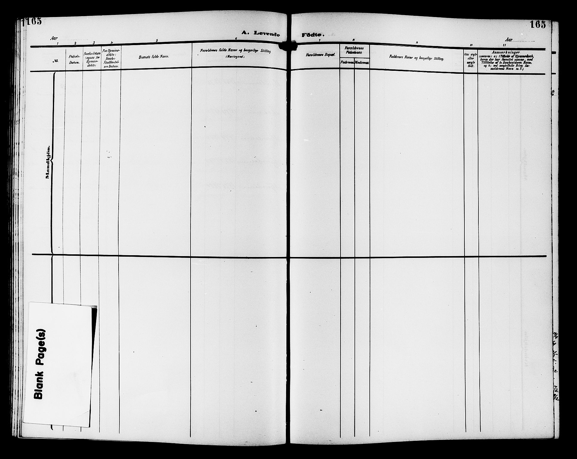 Nedre Eiker kirkebøker, SAKO/A-612/G/Ga/L0004: Parish register (copy) no. 4, 1905-1912, p. 165