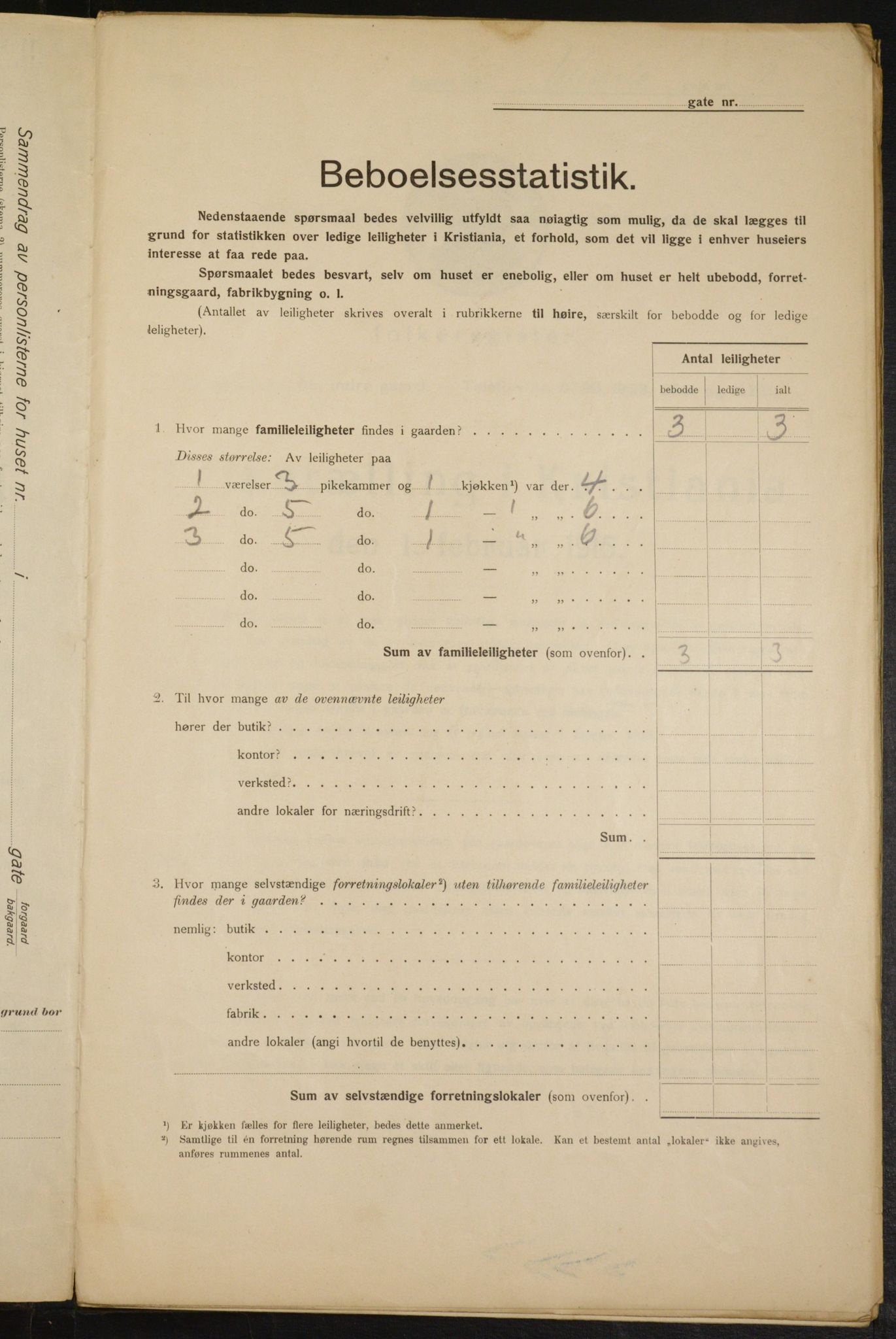 OBA, Municipal Census 1915 for Kristiania, 1915, p. 128494