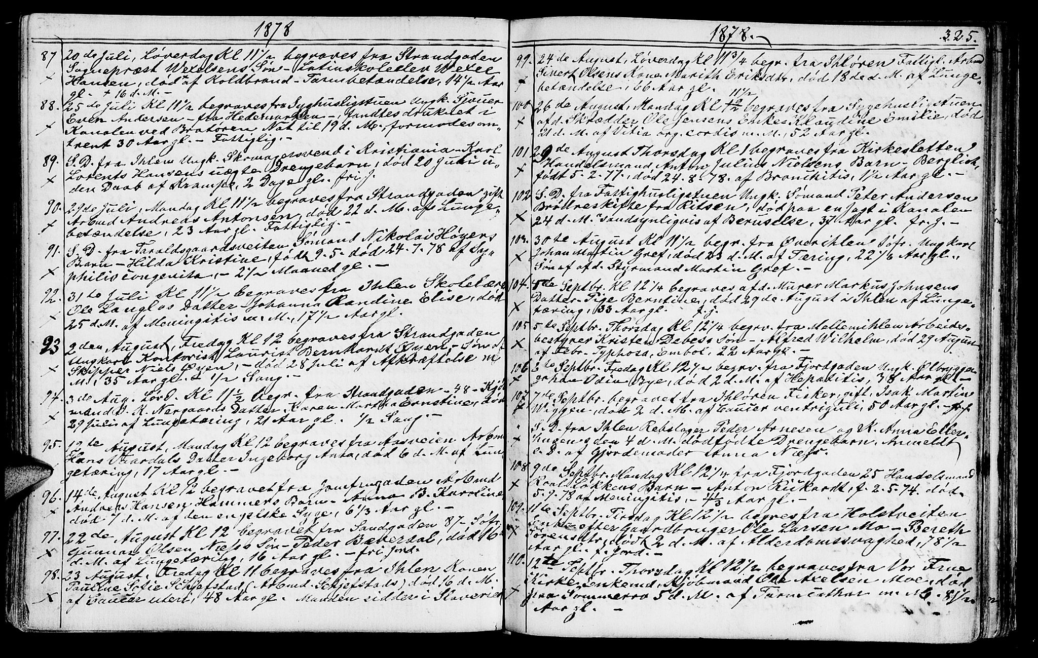 Ministerialprotokoller, klokkerbøker og fødselsregistre - Sør-Trøndelag, SAT/A-1456/602/L0142: Parish register (copy) no. 602C10, 1872-1894, p. 325