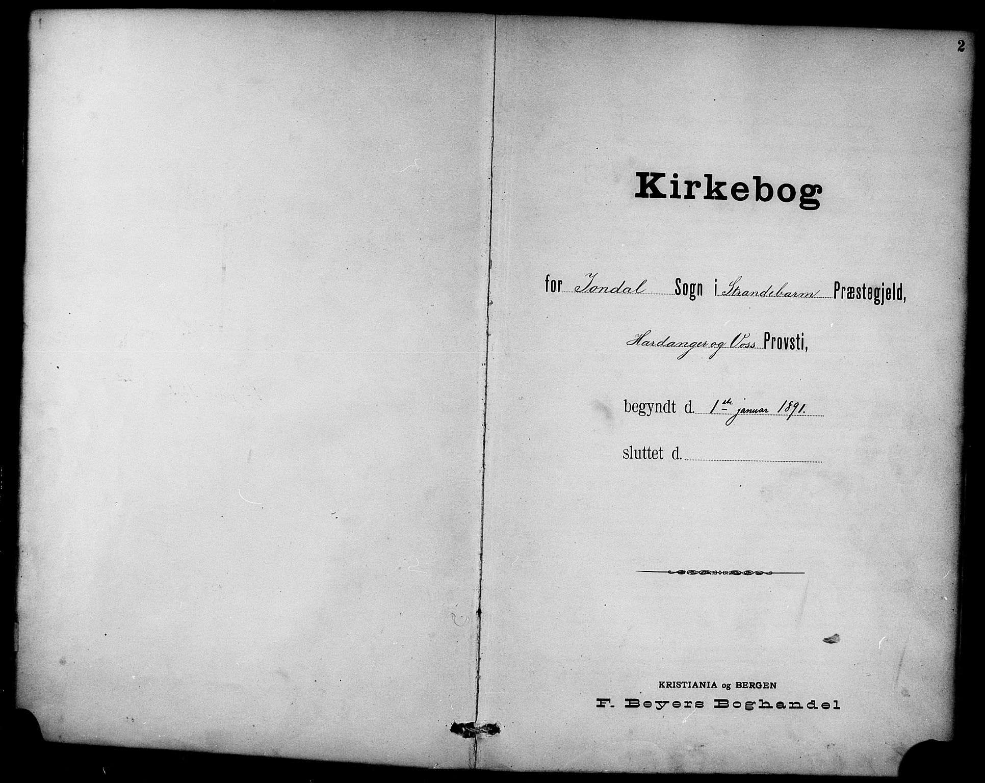 Ullensvang sokneprestembete, SAB/A-78701/H/Hab: Parish register (copy) no. D 1, 1891-1908, p. 2