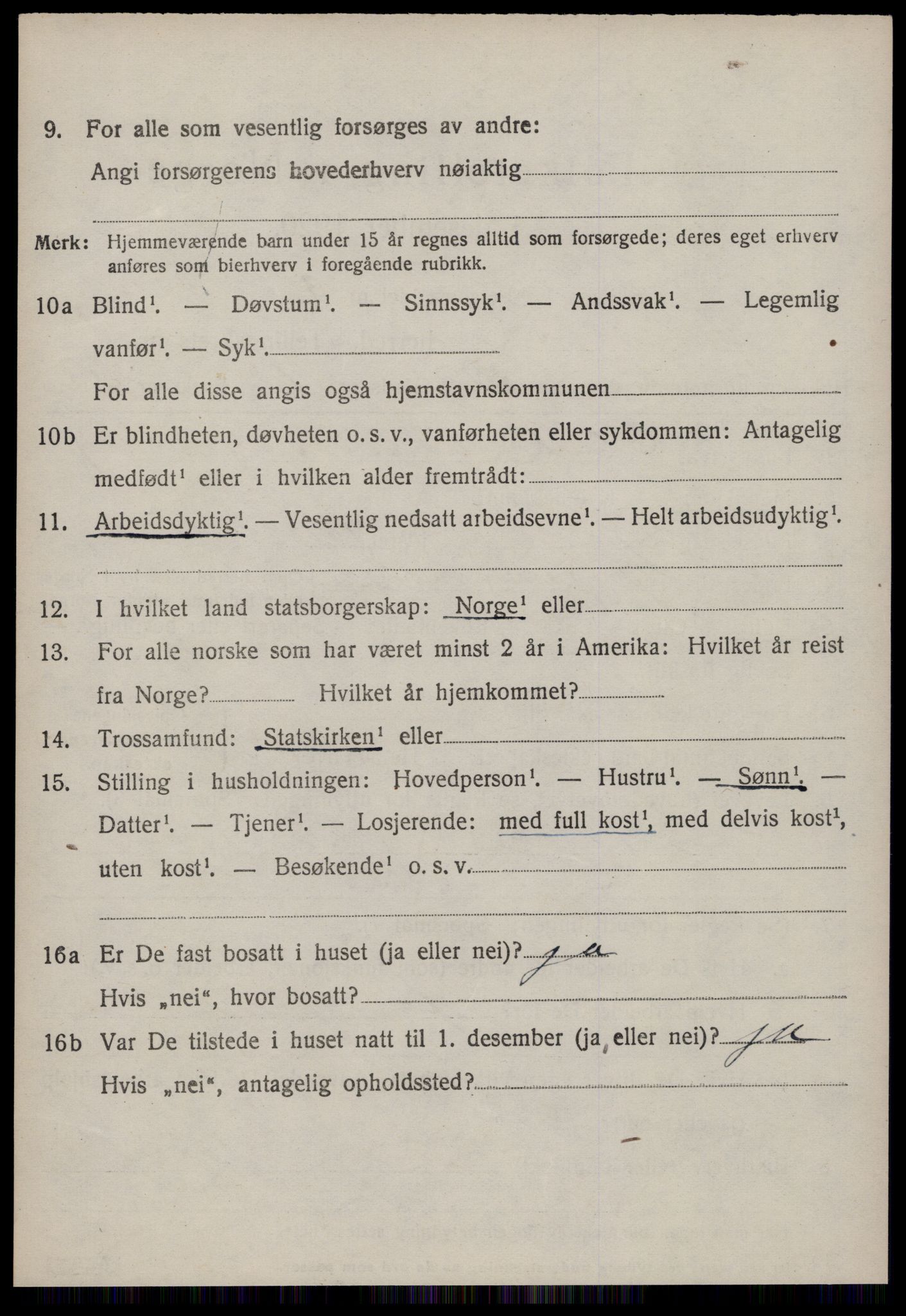 SAT, 1920 census for Nesset, 1920, p. 795