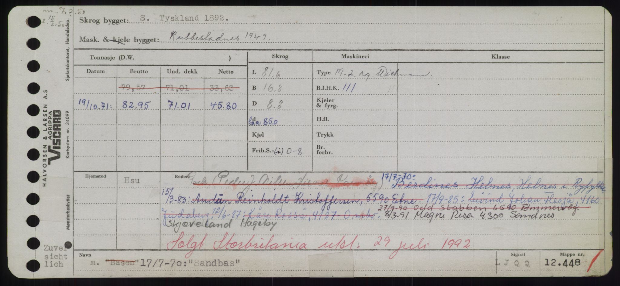 Sjøfartsdirektoratet med forløpere, Skipsmålingen, AV/RA-S-1627/H/Hd/L0032: Fartøy, San-Seve, p. 45