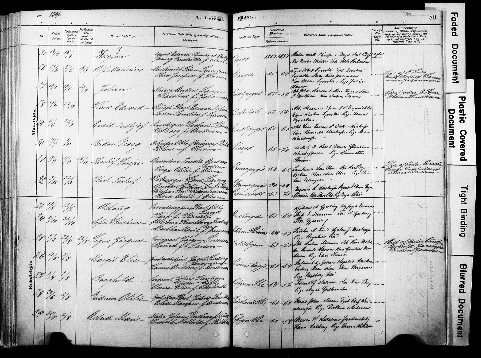 Strømsø kirkebøker, AV/SAKO-A-246/F/Fb/L0006: Parish register (official) no. II 6, 1879-1910, p. 89