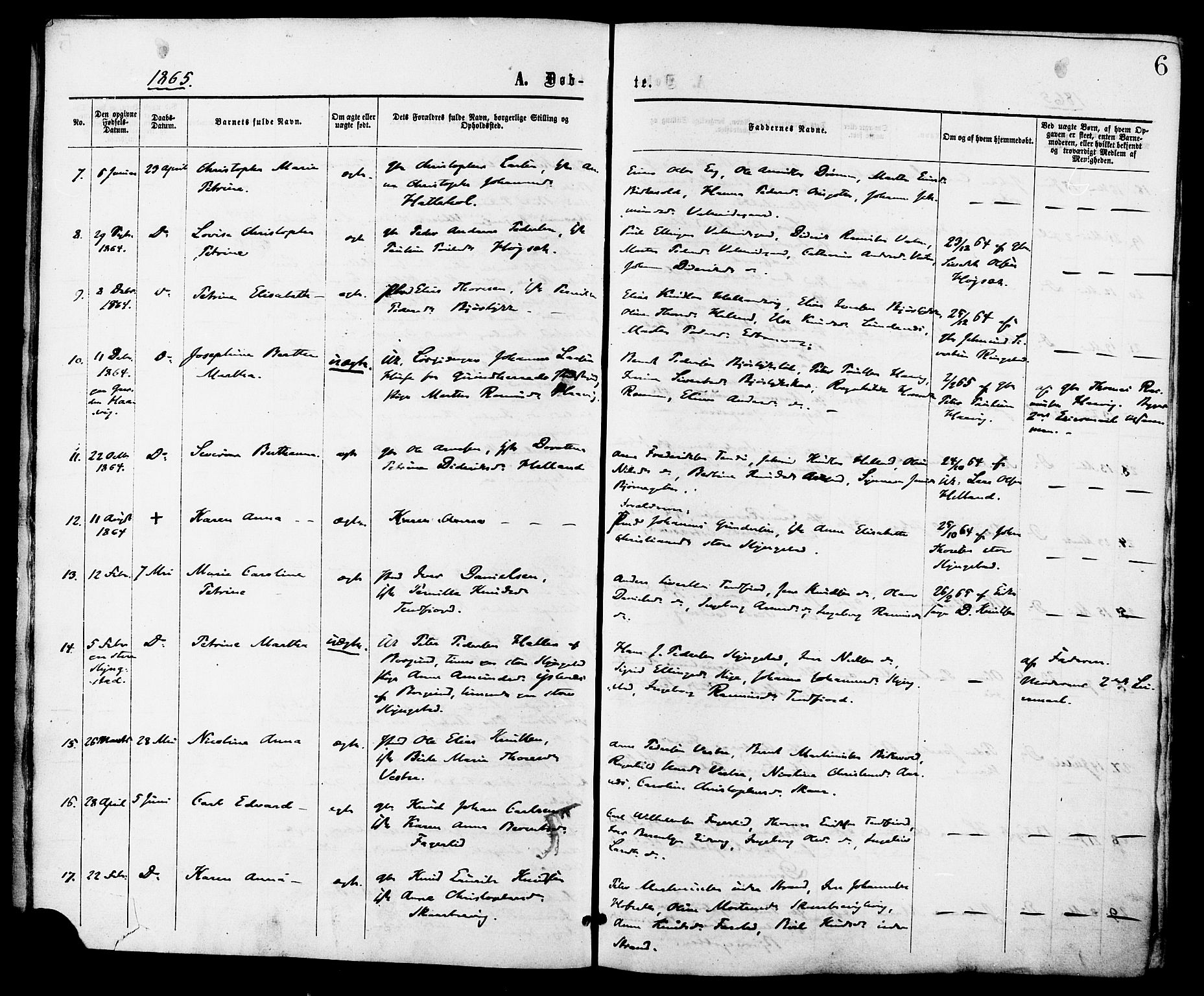 Ministerialprotokoller, klokkerbøker og fødselsregistre - Møre og Romsdal, AV/SAT-A-1454/525/L0373: Parish register (official) no. 525A03, 1864-1879, p. 6