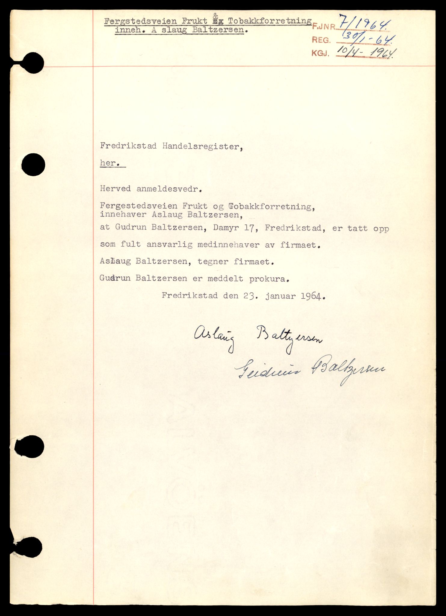 Fredrikstad tingrett, AV/SAT-A-10473/K/Ka/Kab/L0002: Enkeltmannsforetak, F-K, 1944-1990, p. 19