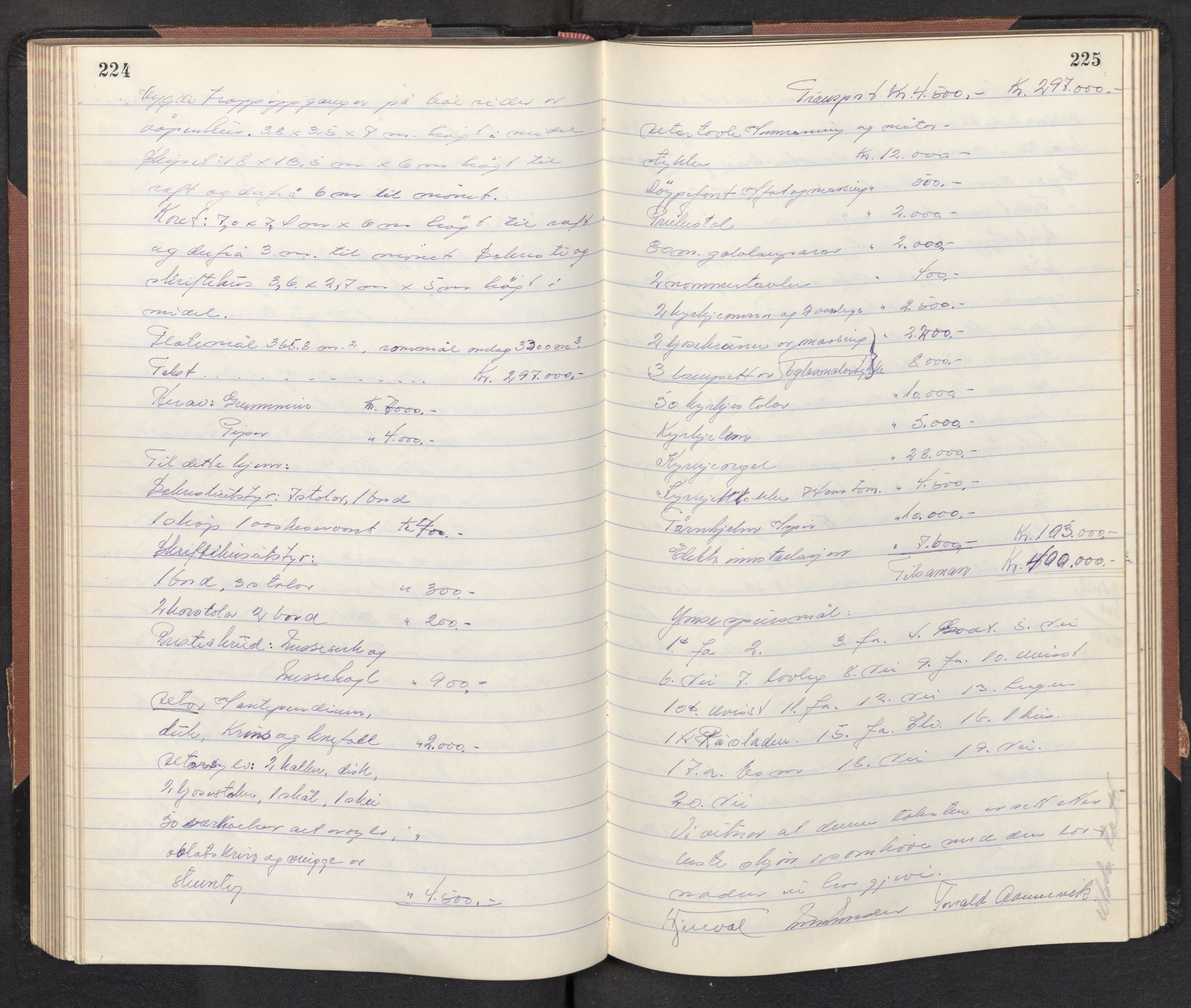 Lensmannen i Bremanger, AV/SAB-A-26701/0012/L0004: Branntakstprotokoll, 1949-1952, p. 224-225