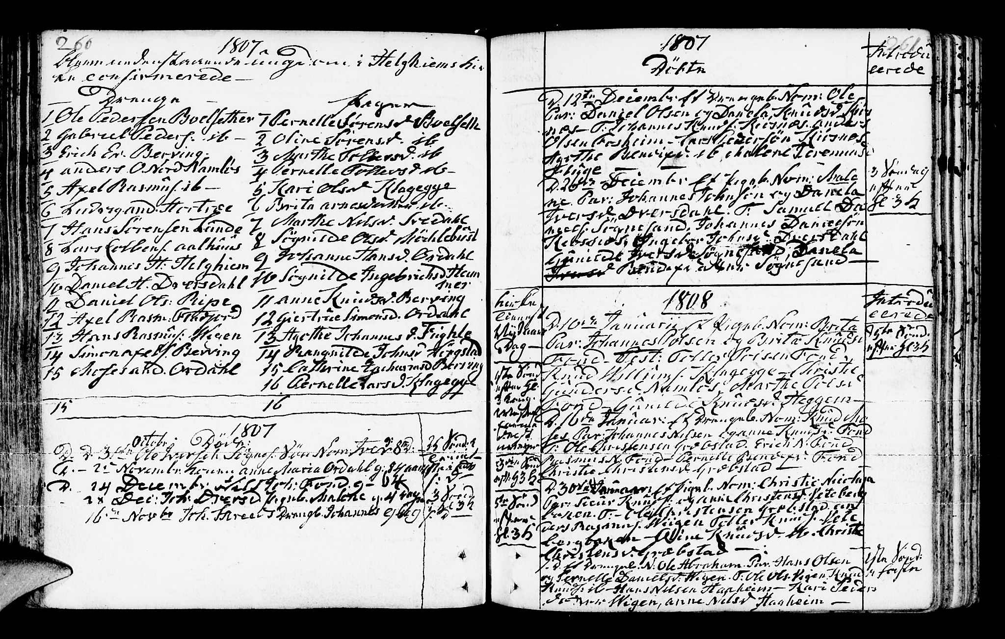 Jølster sokneprestembete, SAB/A-80701/H/Haa/Haaa/L0006: Parish register (official) no. A 6, 1790-1821, p. 260-261