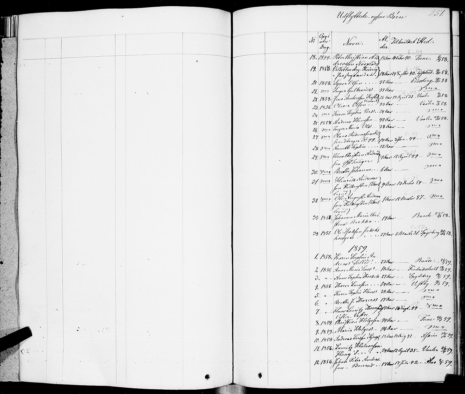 Skiptvet prestekontor Kirkebøker, AV/SAO-A-20009/F/Fa/L0006: Parish register (official) no. 6, 1839-1860, p. 251