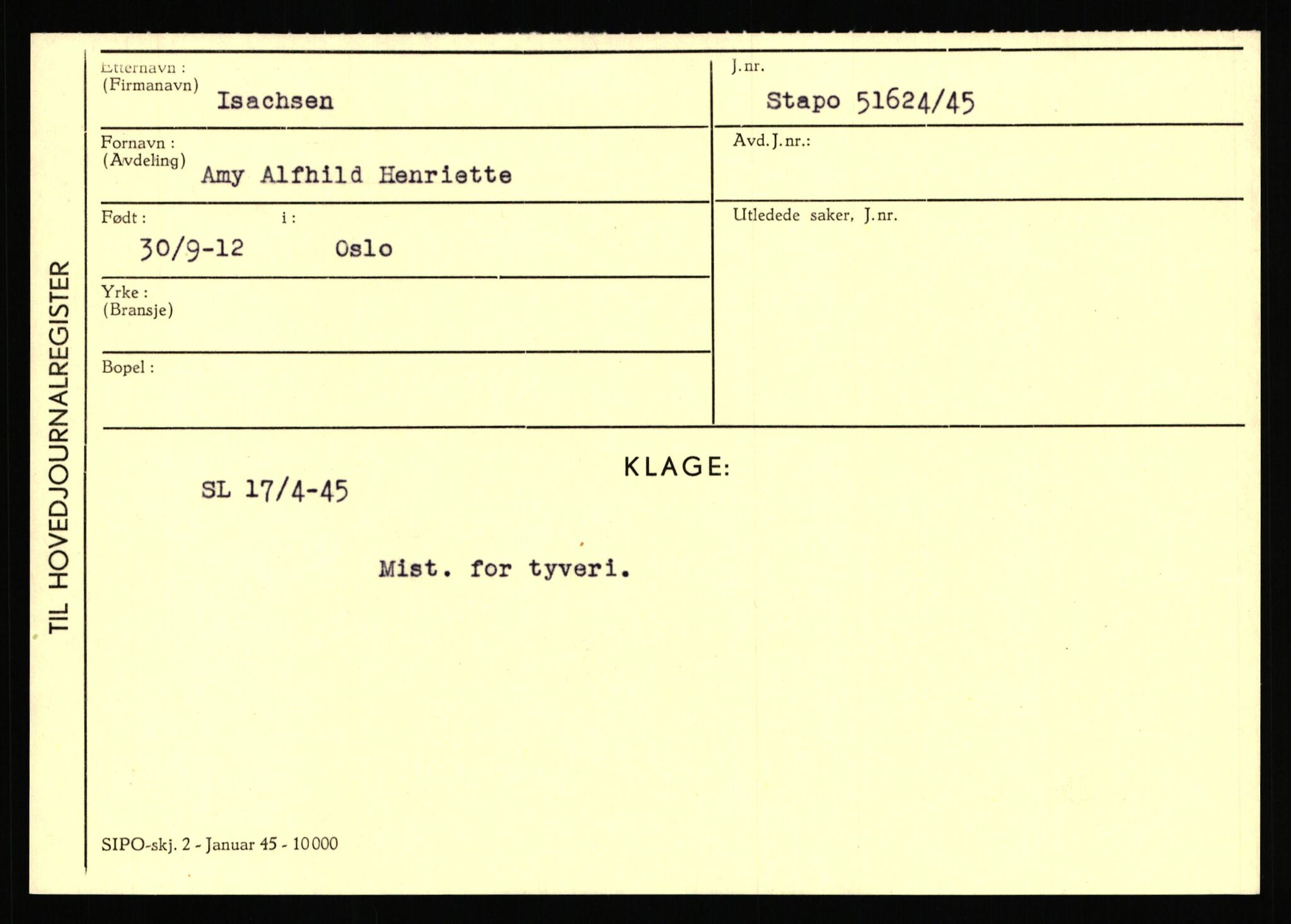Statspolitiet - Hovedkontoret / Osloavdelingen, AV/RA-S-1329/C/Ca/L0007: Hol - Joelsen, 1943-1945, p. 2469
