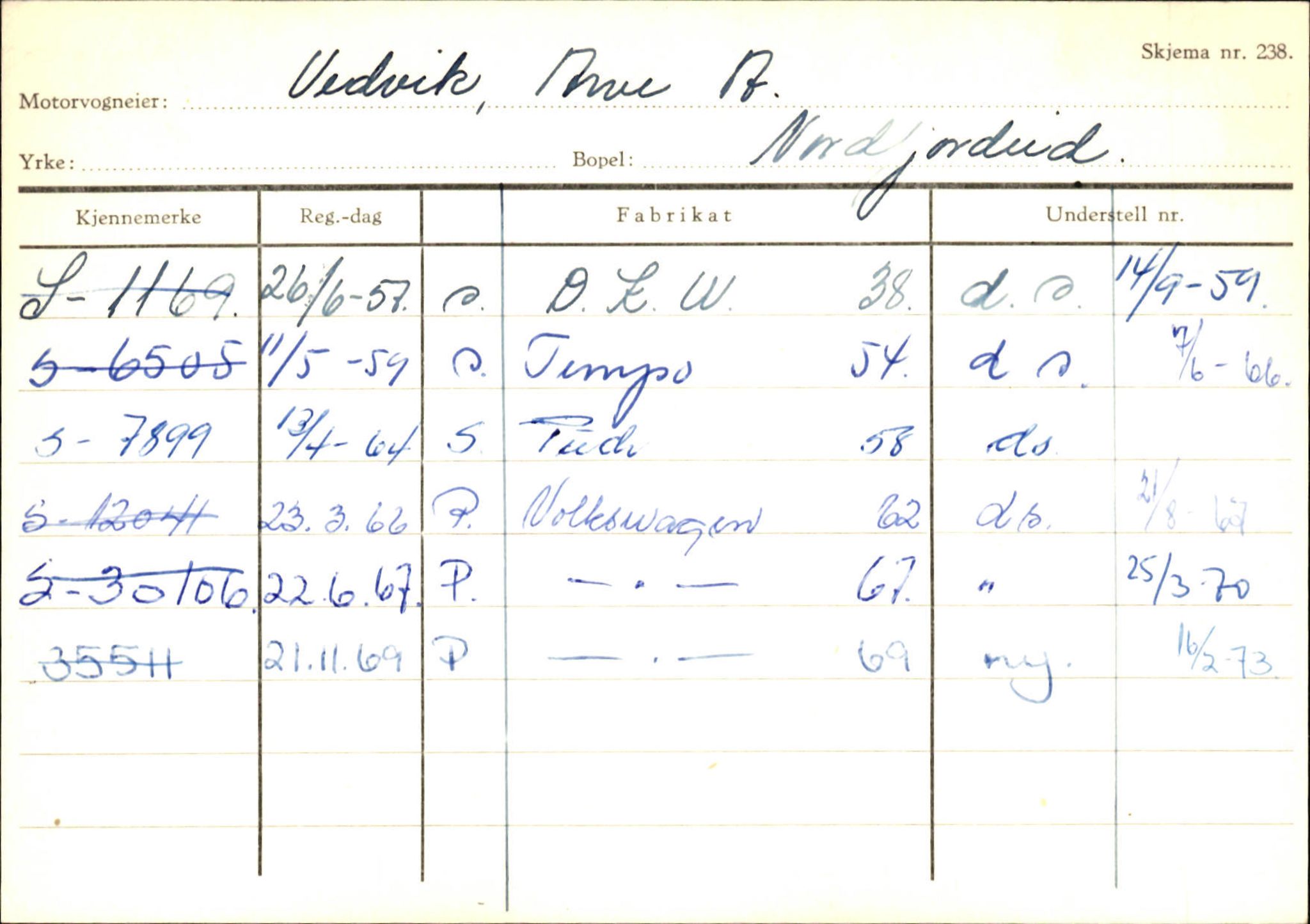 Statens vegvesen, Sogn og Fjordane vegkontor, AV/SAB-A-5301/4/F/L0130: Eigarregister Eid T-Å. Høyanger A-O, 1945-1975, p. 123