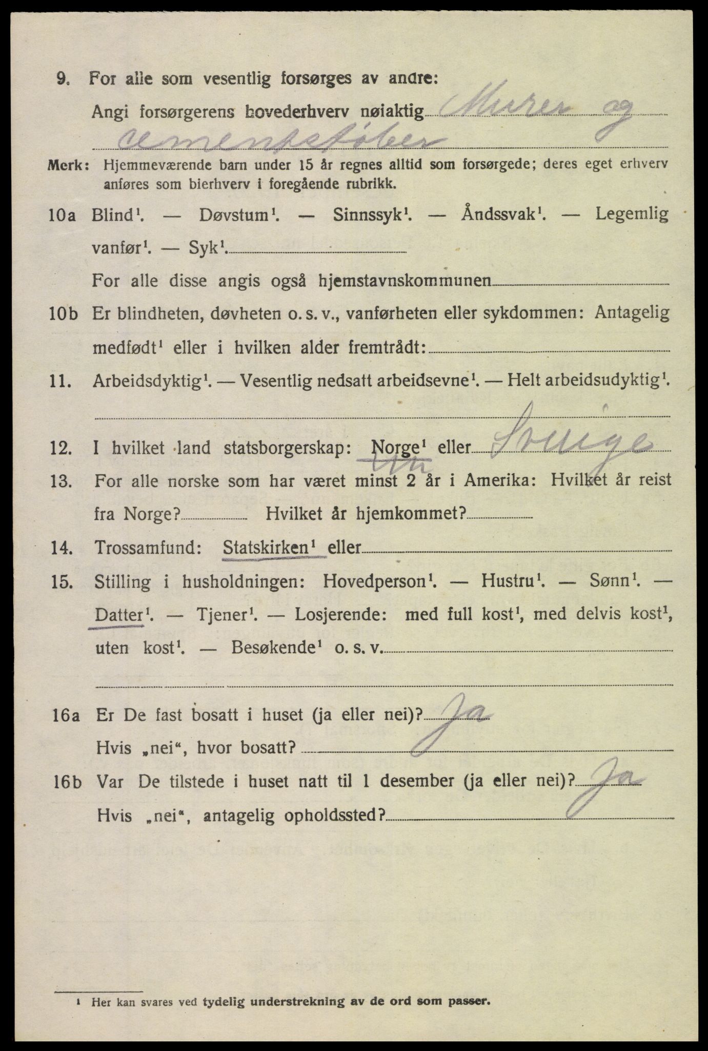 SAK, 1920 census for Søndeled, 1920, p. 5322