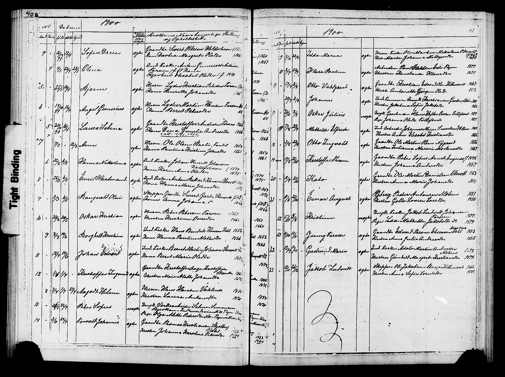 Ministerialprotokoller, klokkerbøker og fødselsregistre - Sør-Trøndelag, SAT/A-1456/652/L0653: Parish register (copy) no. 652C01, 1866-1910, p. 41