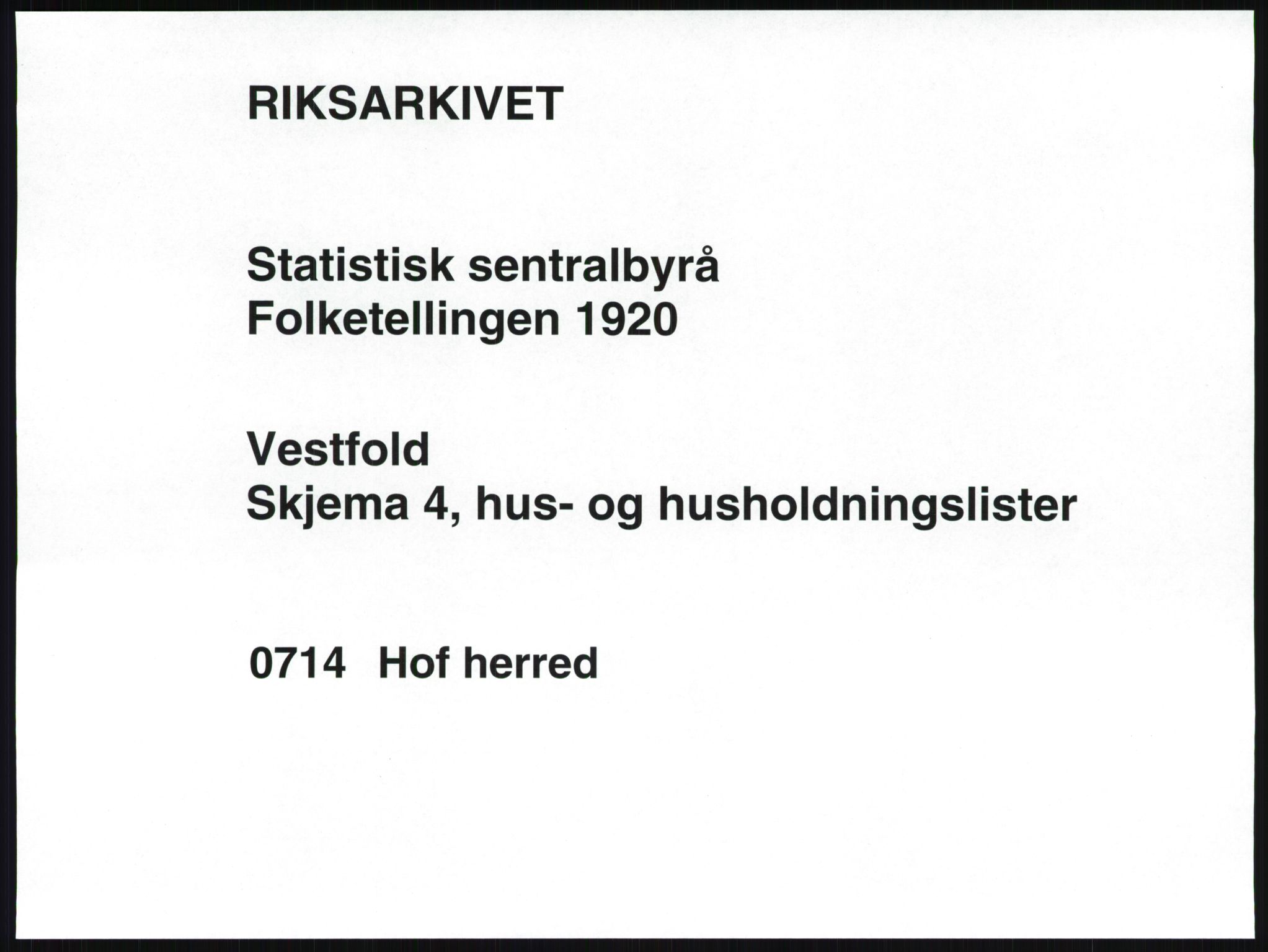 SAKO, 1920 census for Hof, 1920, p. 22