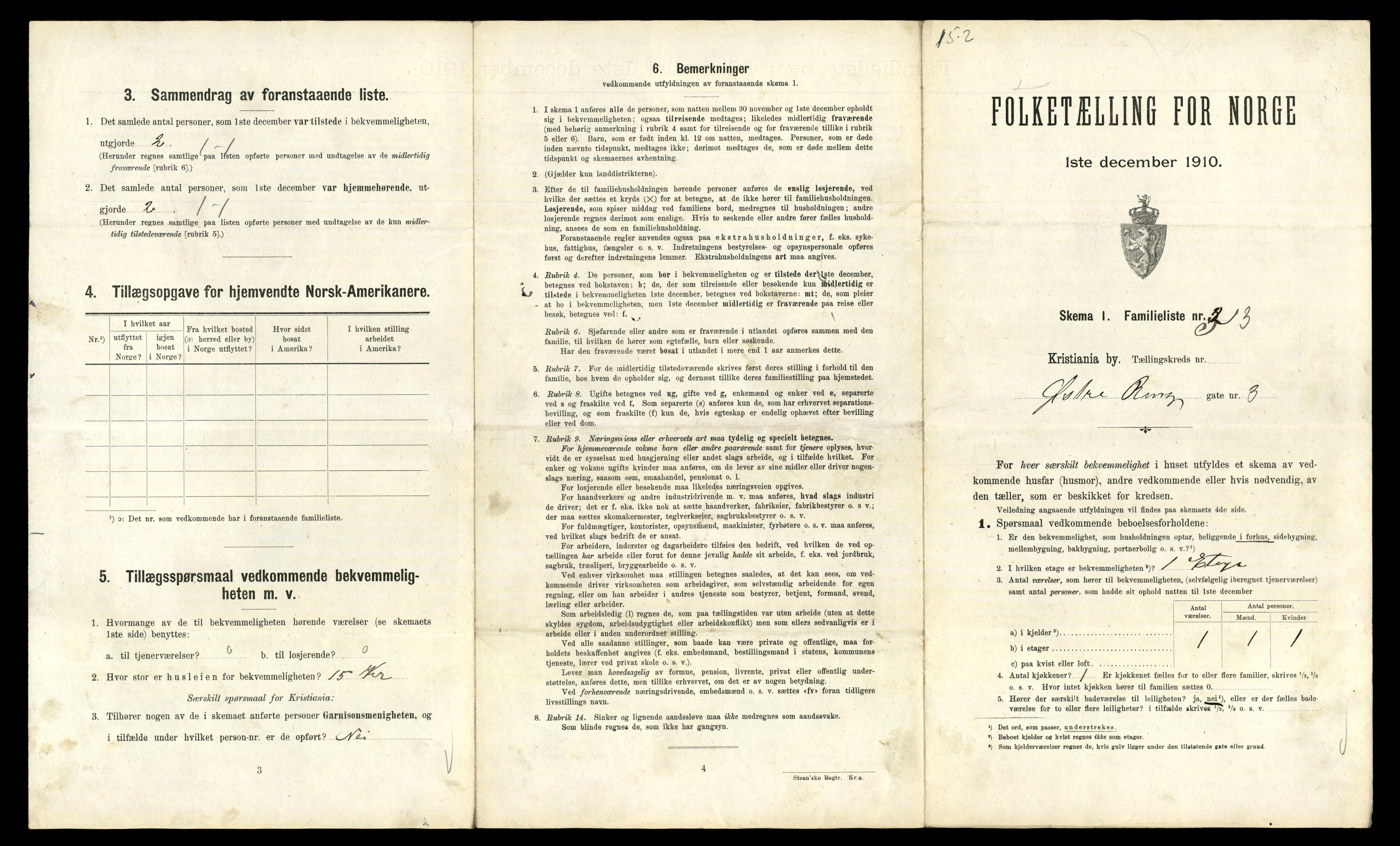 RA, 1910 census for Kristiania, 1910, p. 124885